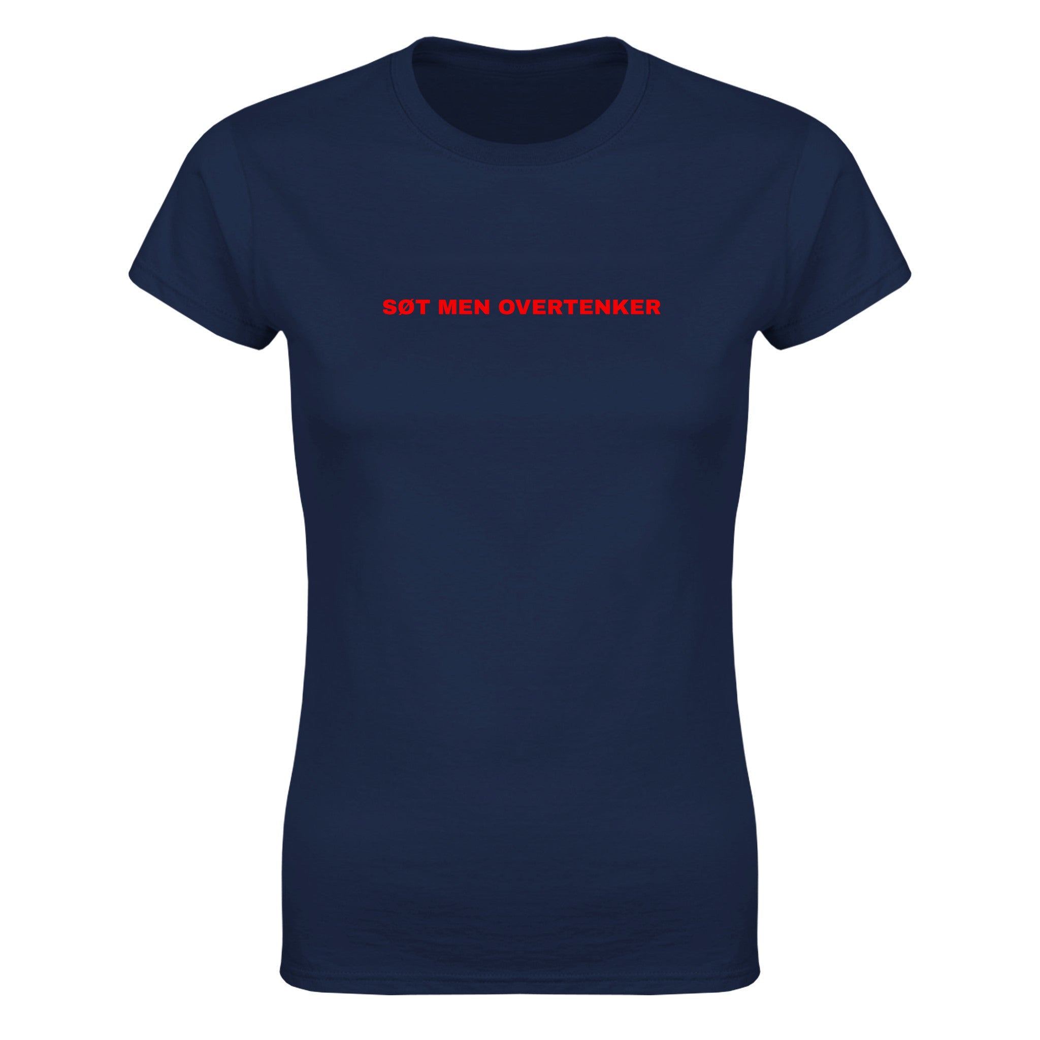 Søt men overtenker - Dame t-skjorte – Navy