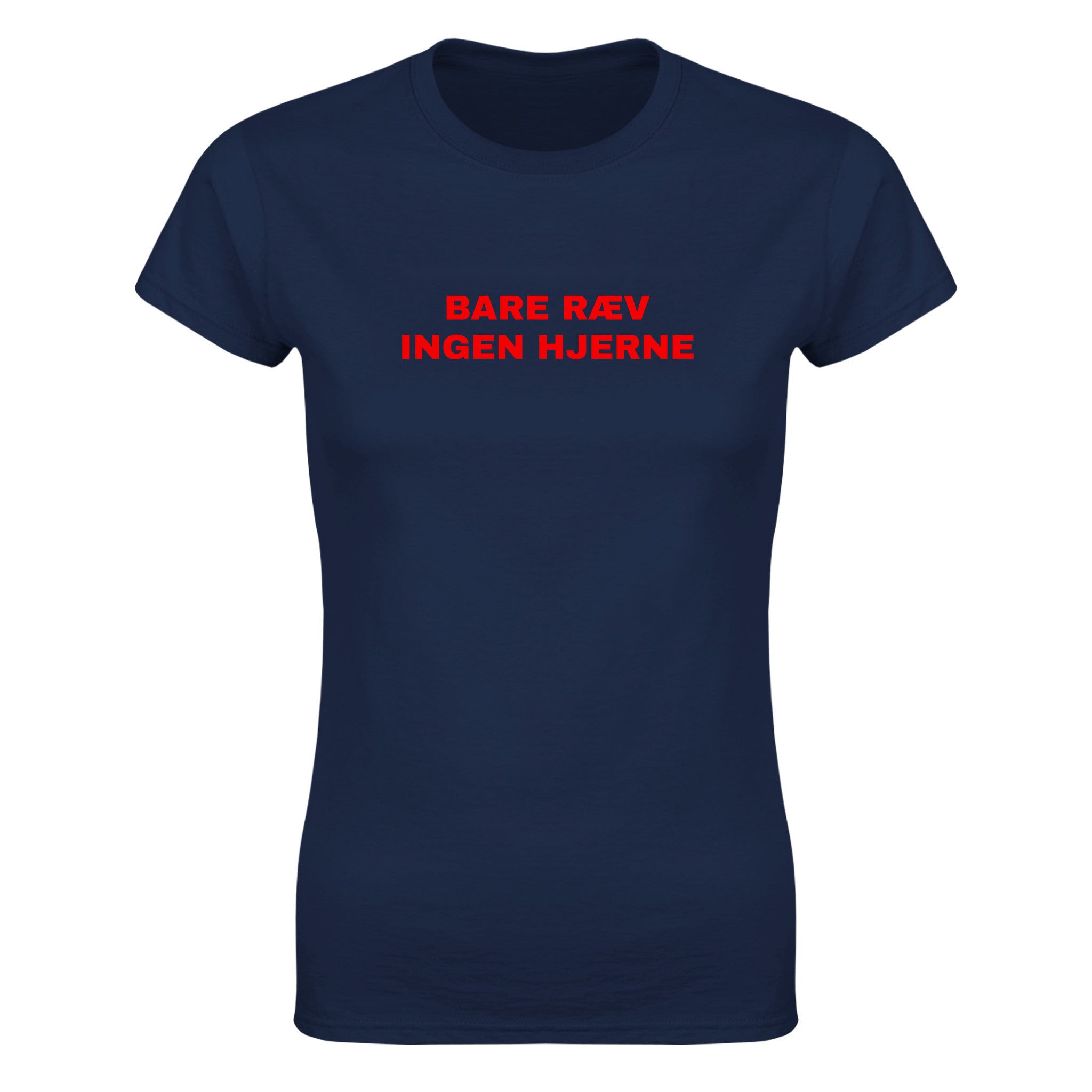 Bare ræv ingen hjerne - Dame t-skjorte – Navy