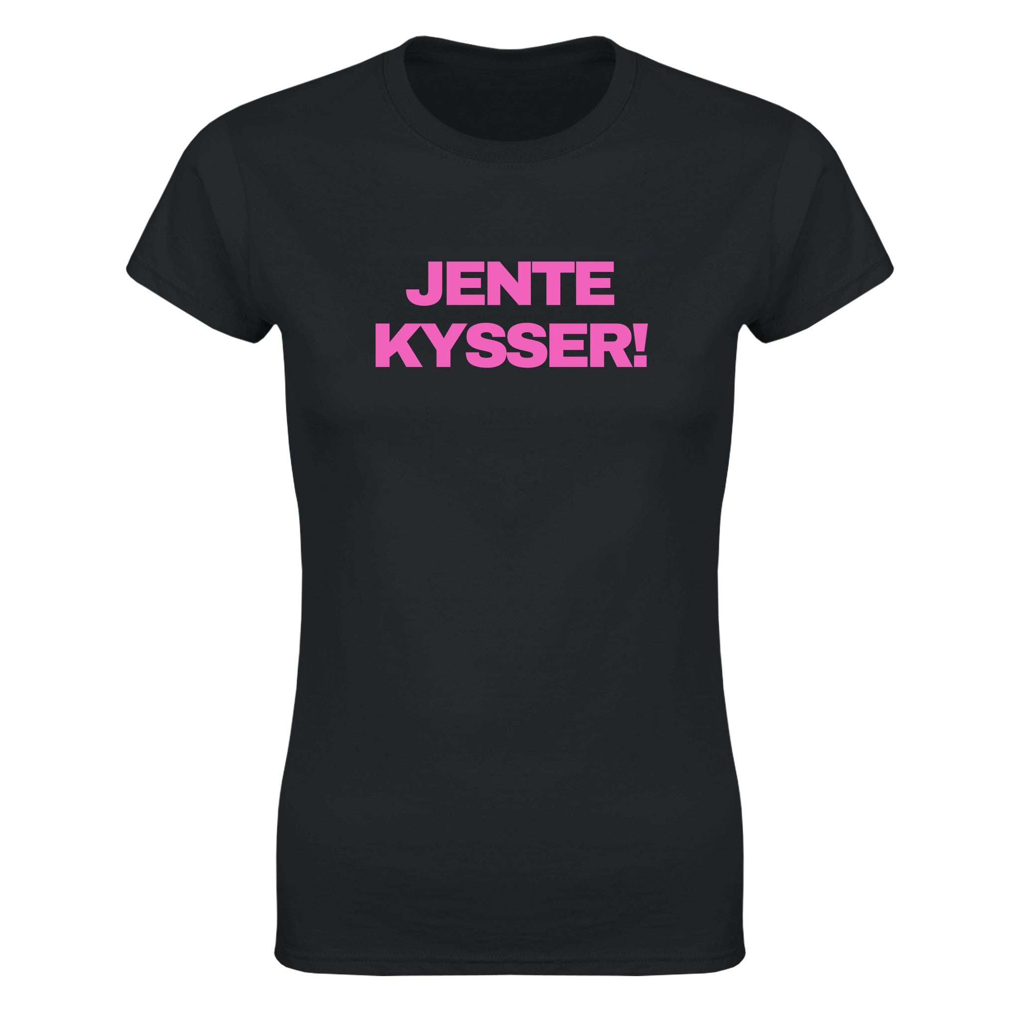 Jente kysser! - Dame t-skjorte – Black
