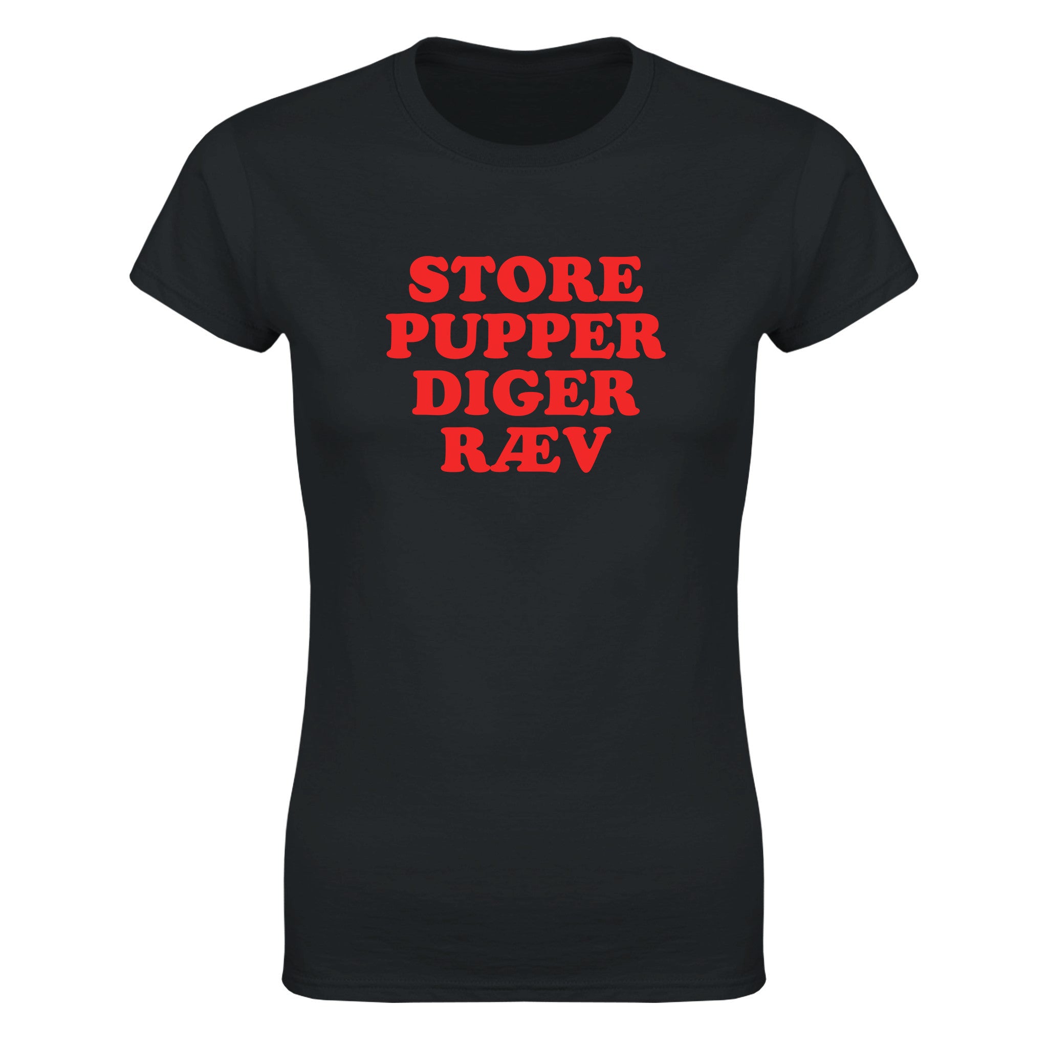 Store pupper diger ræv - Dame t-skjorte – Black