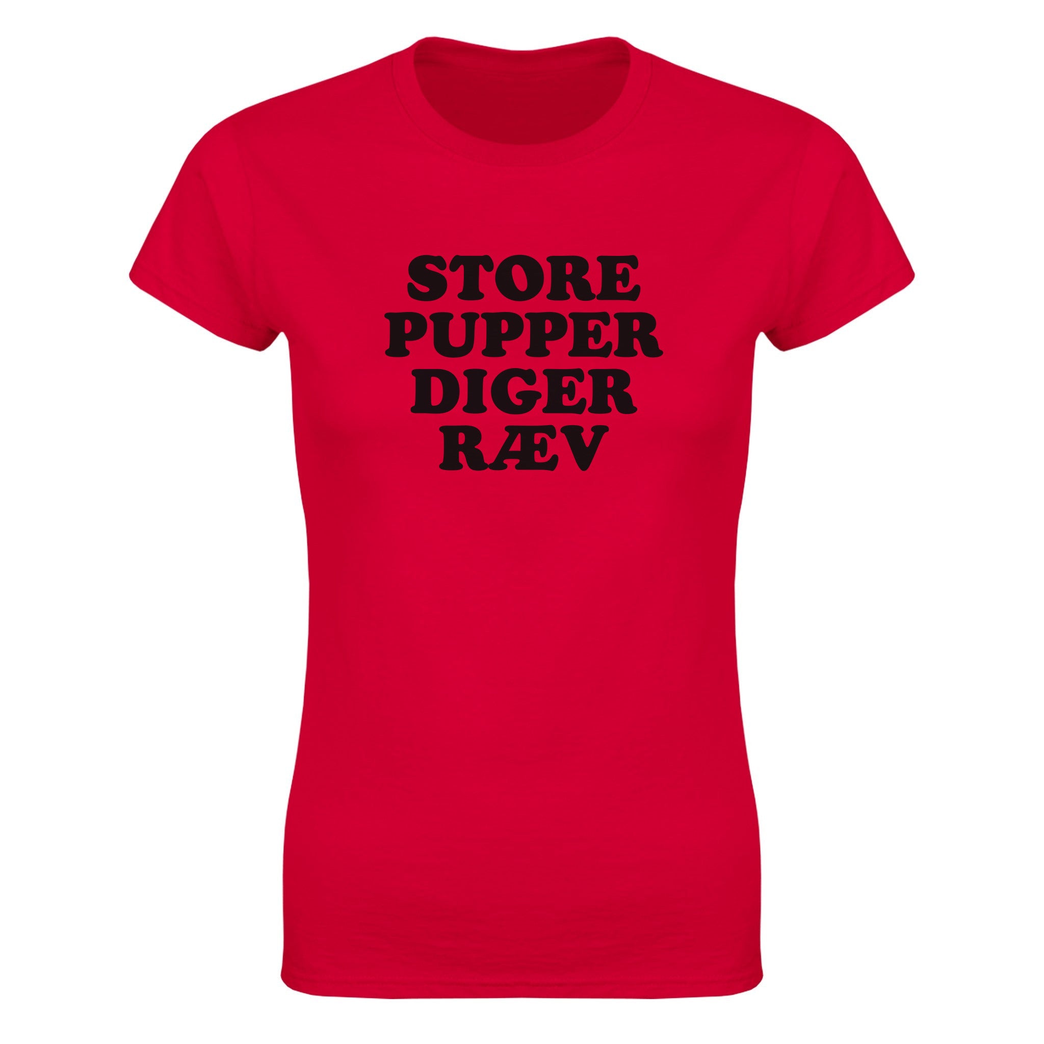 Store pupper diger ræv - Dame t-skjorte – Red