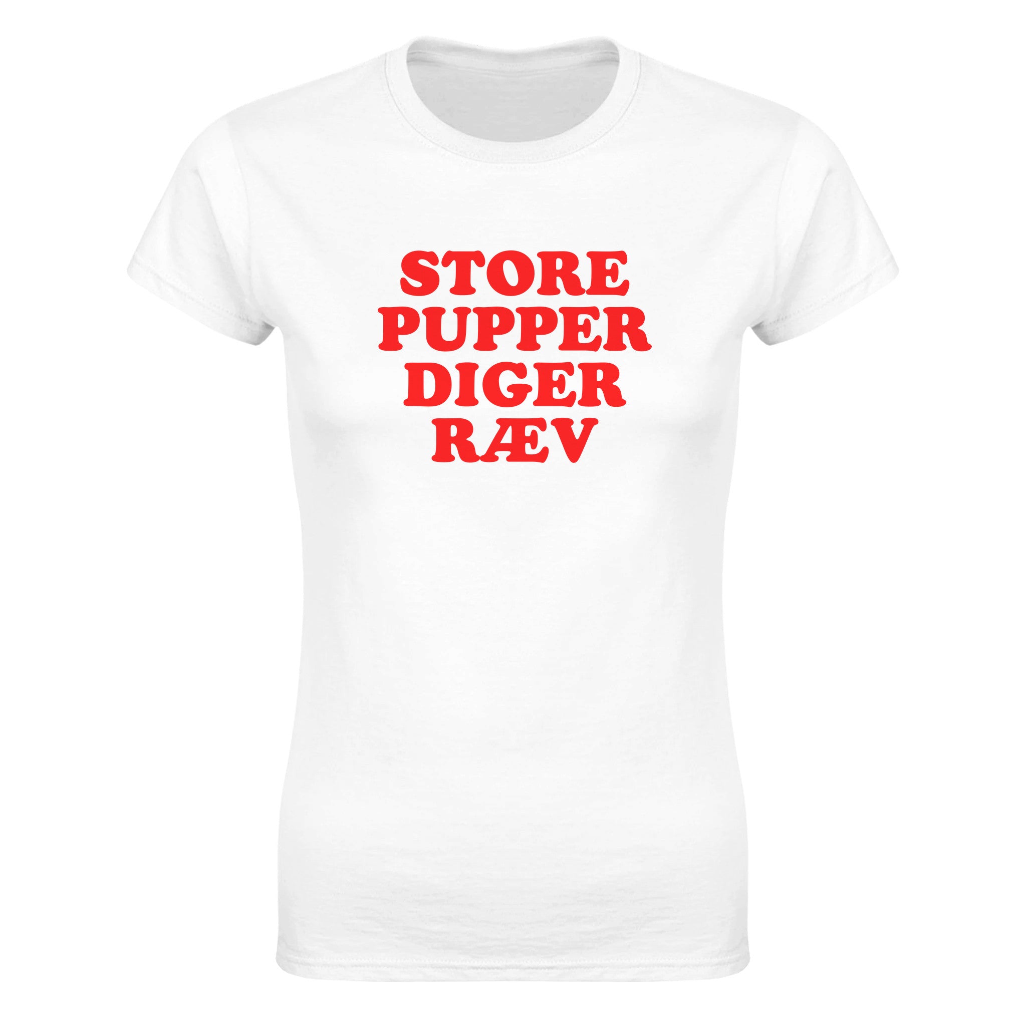Store pupper diger ræv - Dame t-skjorte – White