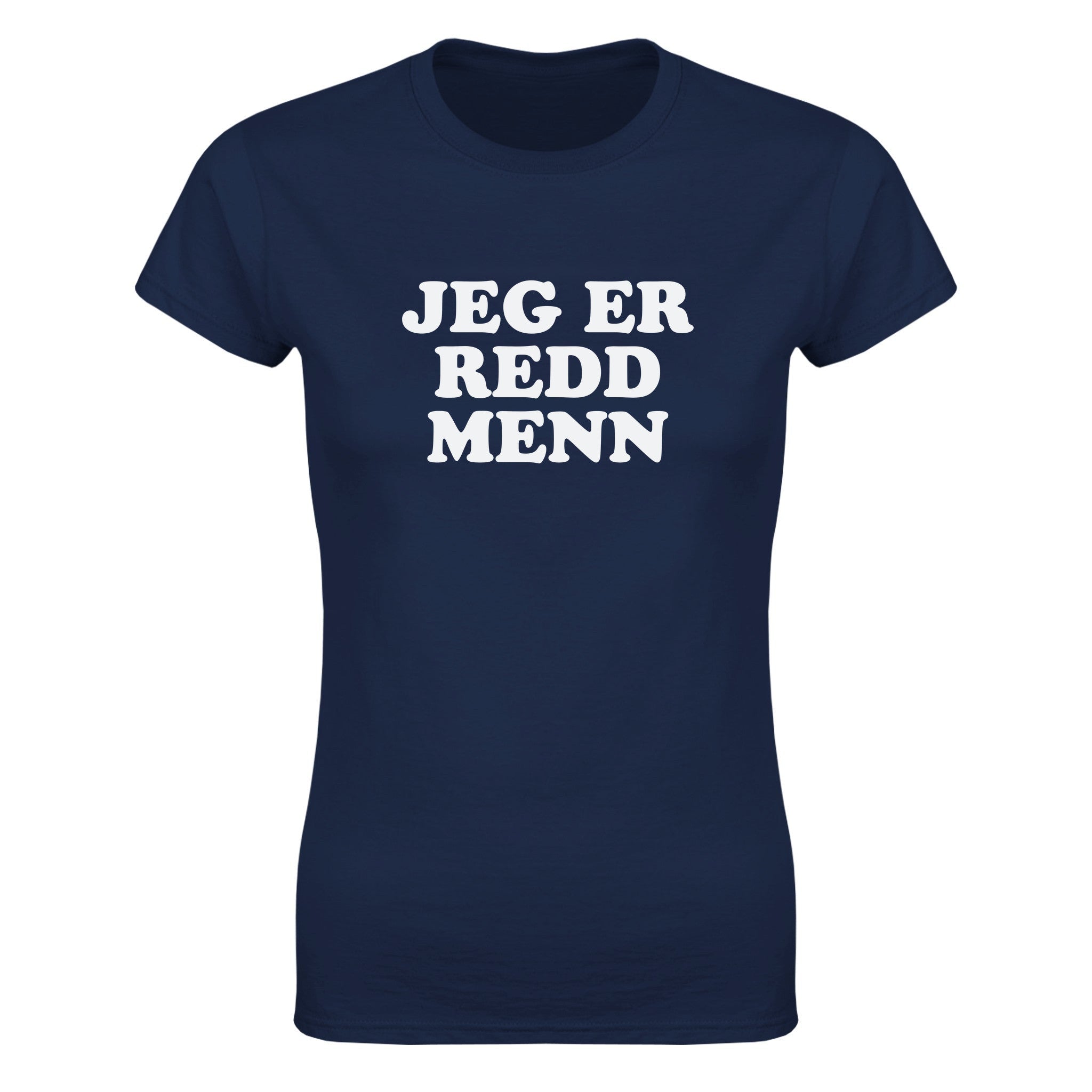 Jeg er redd menn - Dame t-skjorte – Navy