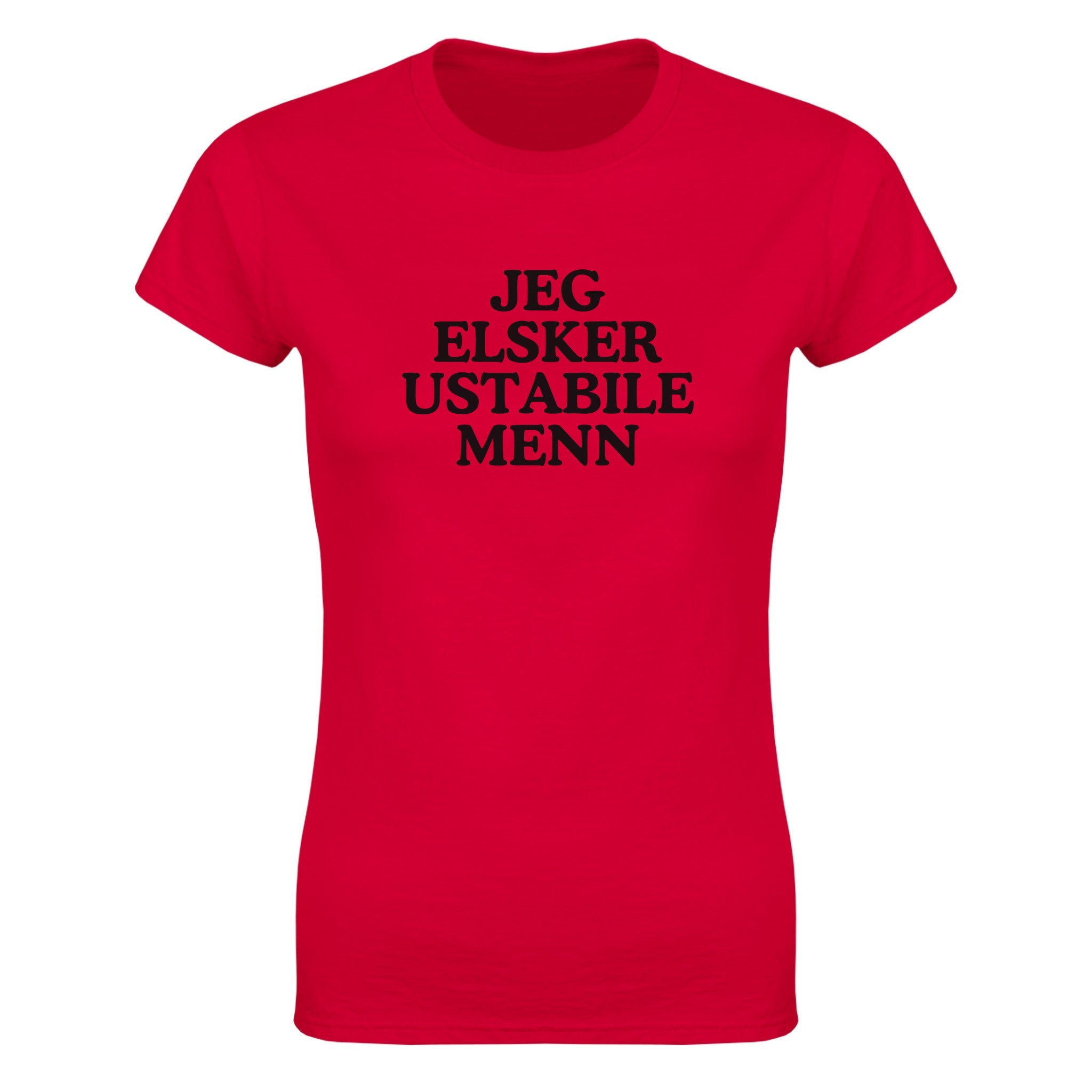 Jeg elsker ustabile menn - Dame t-skjorte – Red
