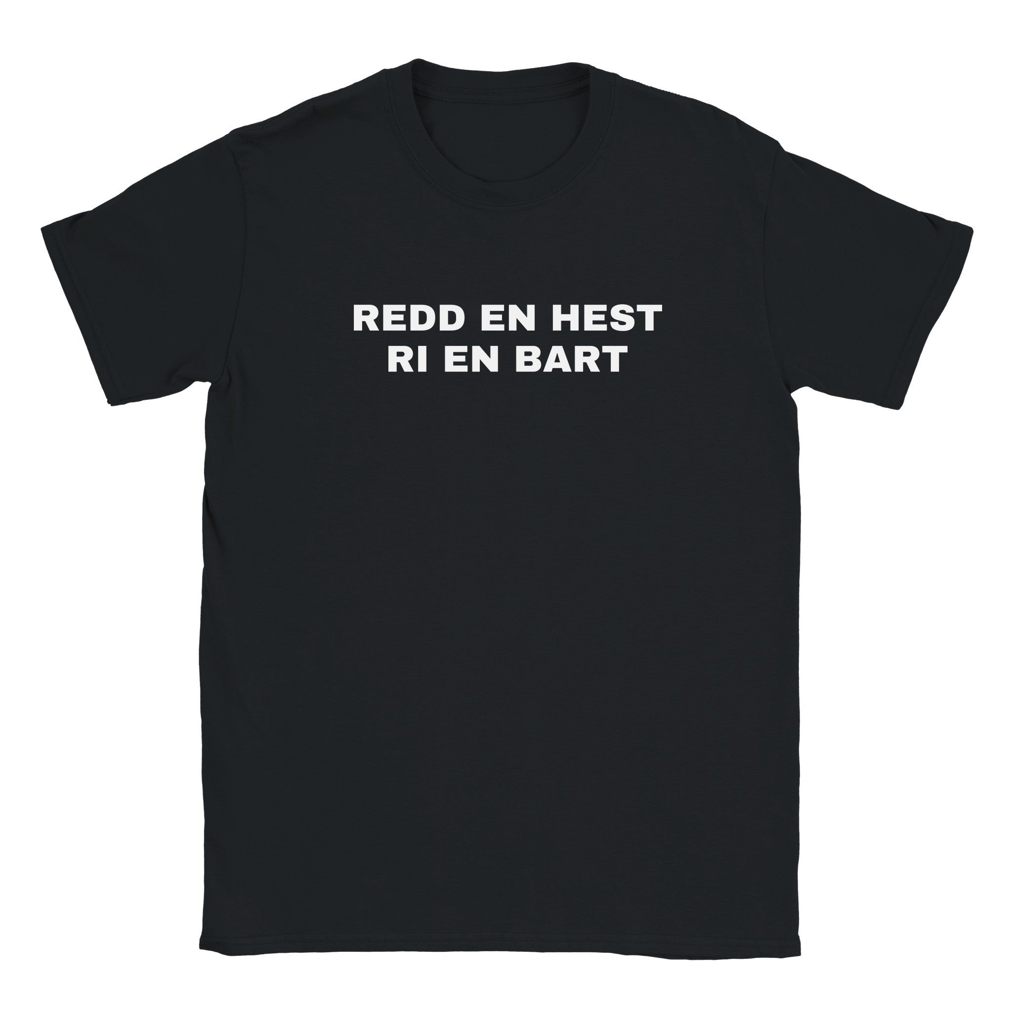 Redd en hest ri en bart (design 2) - Baby tee – Black