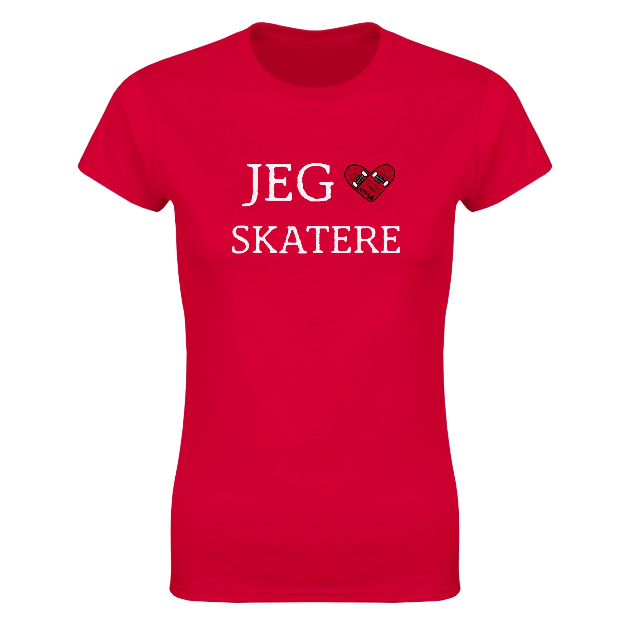 Jeg elsker skatere (design 2) - Dame t-skjorte – Red