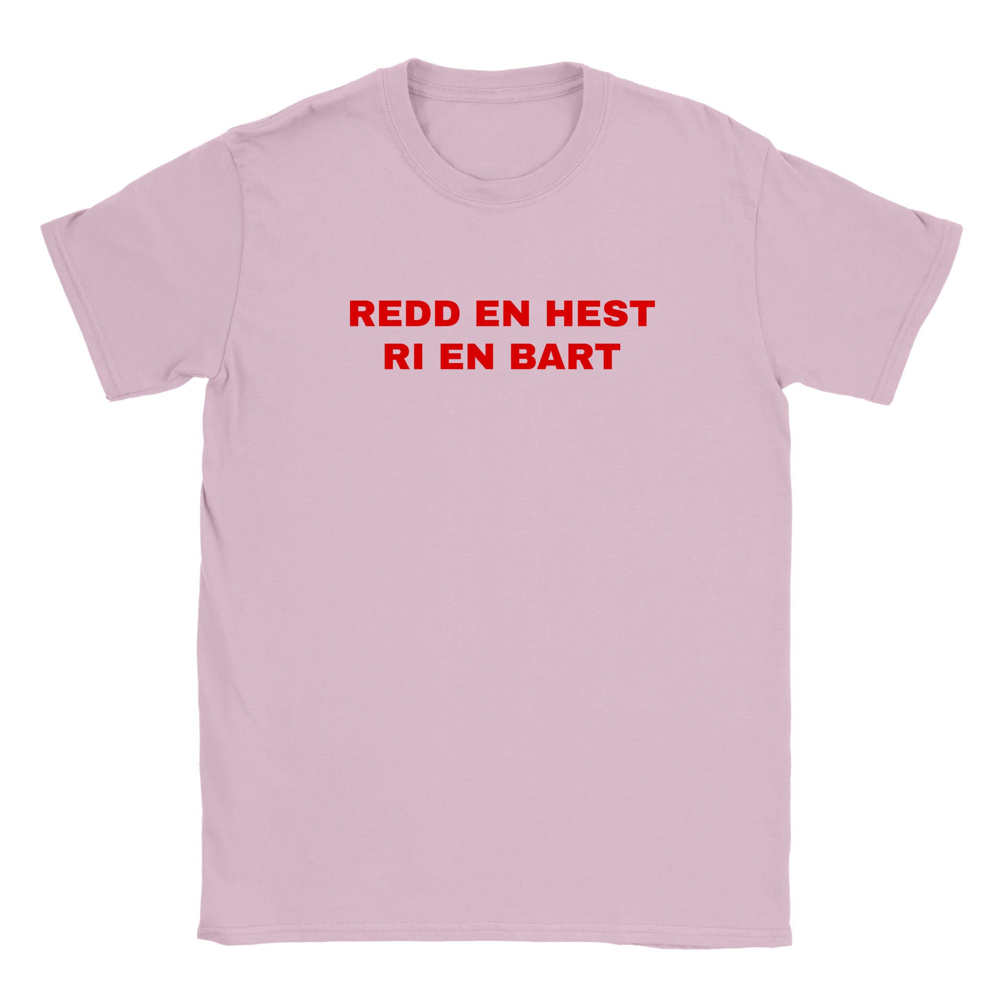 Redd en hest ri en bart (design 3) - Baby tee – Light Pink