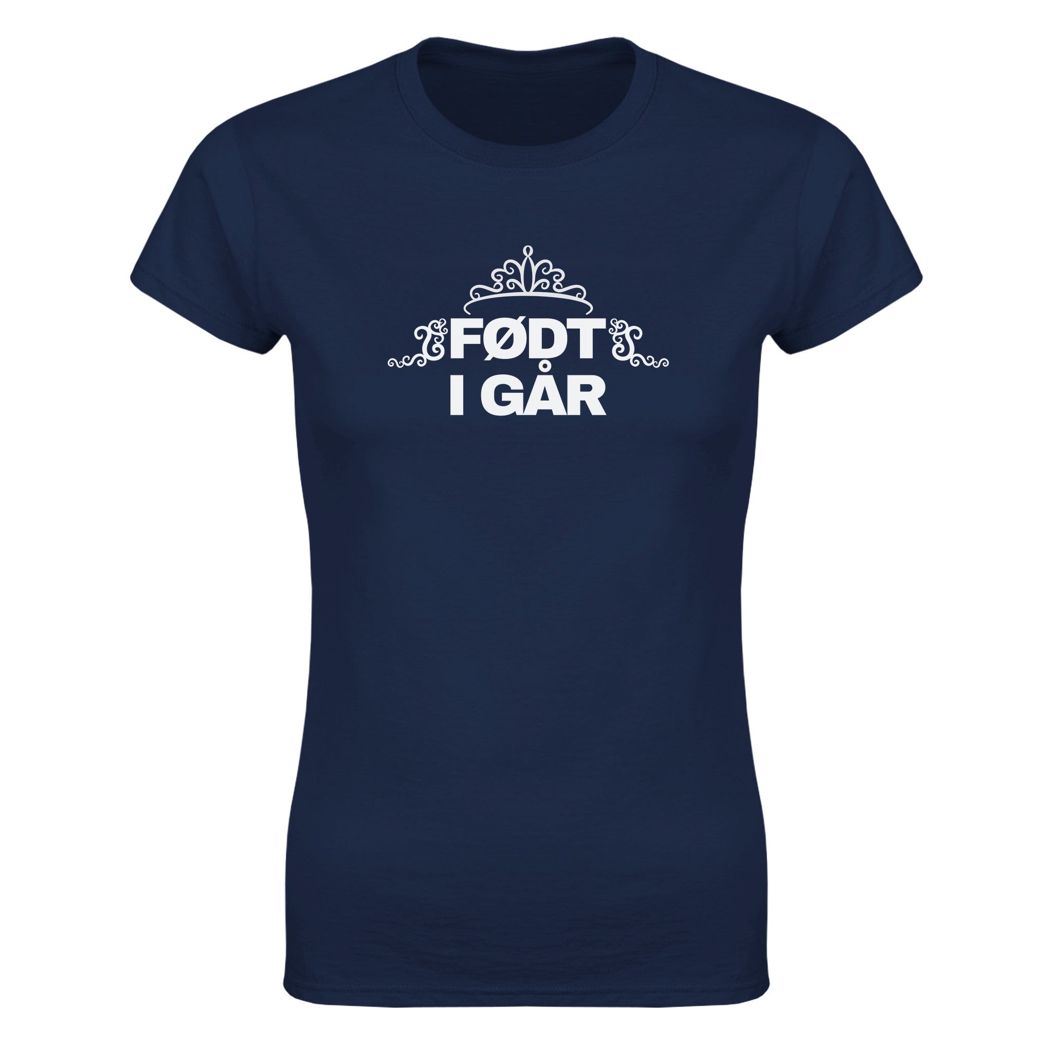 Født i går - Dame t-skjorte – Navy
