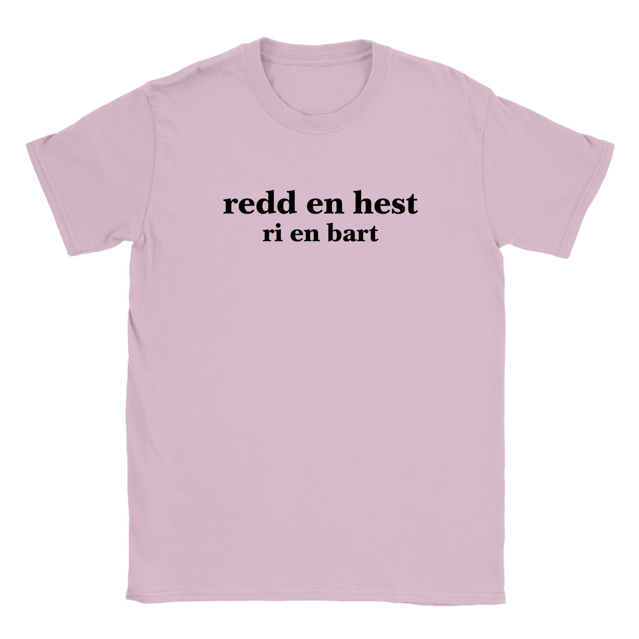 Redd en hest ri en bart - Baby tee – Light Pink