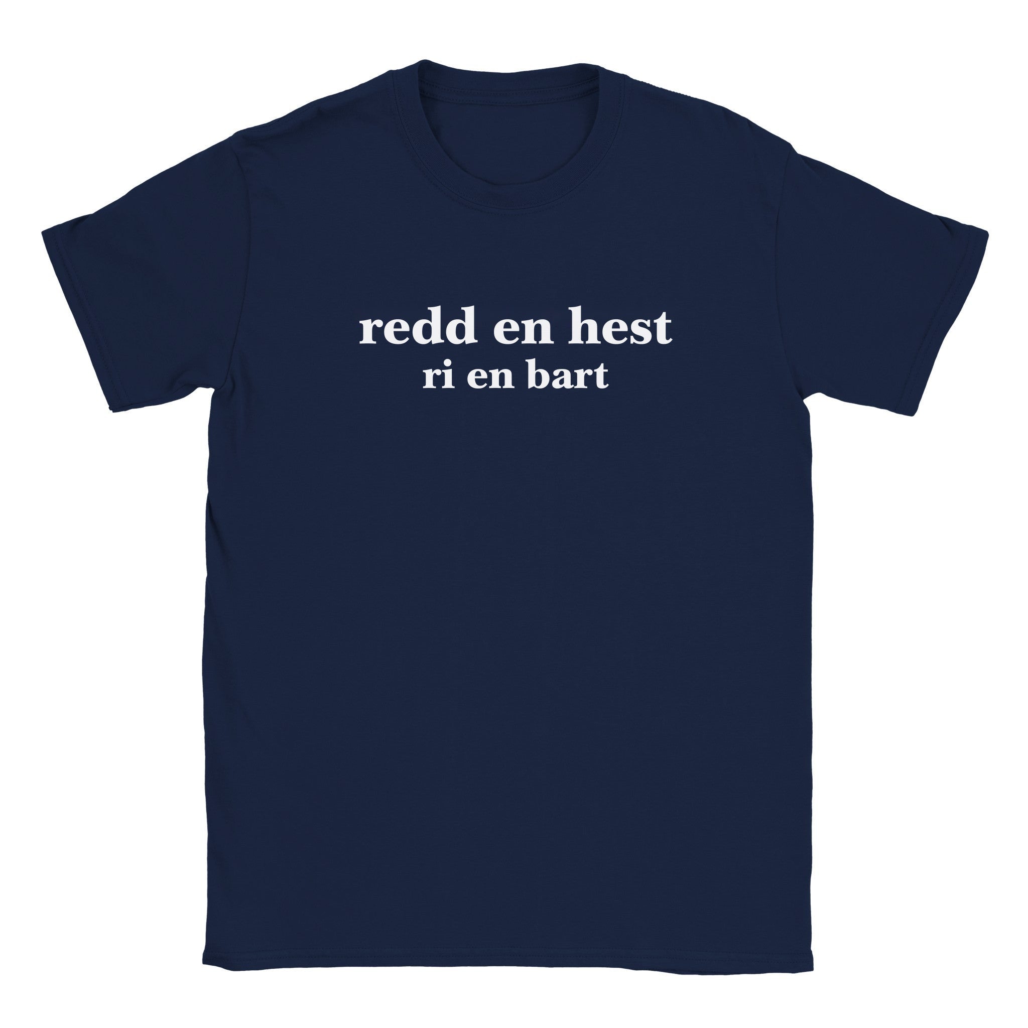 Redd en hest ri en bart - Baby tee – Navy