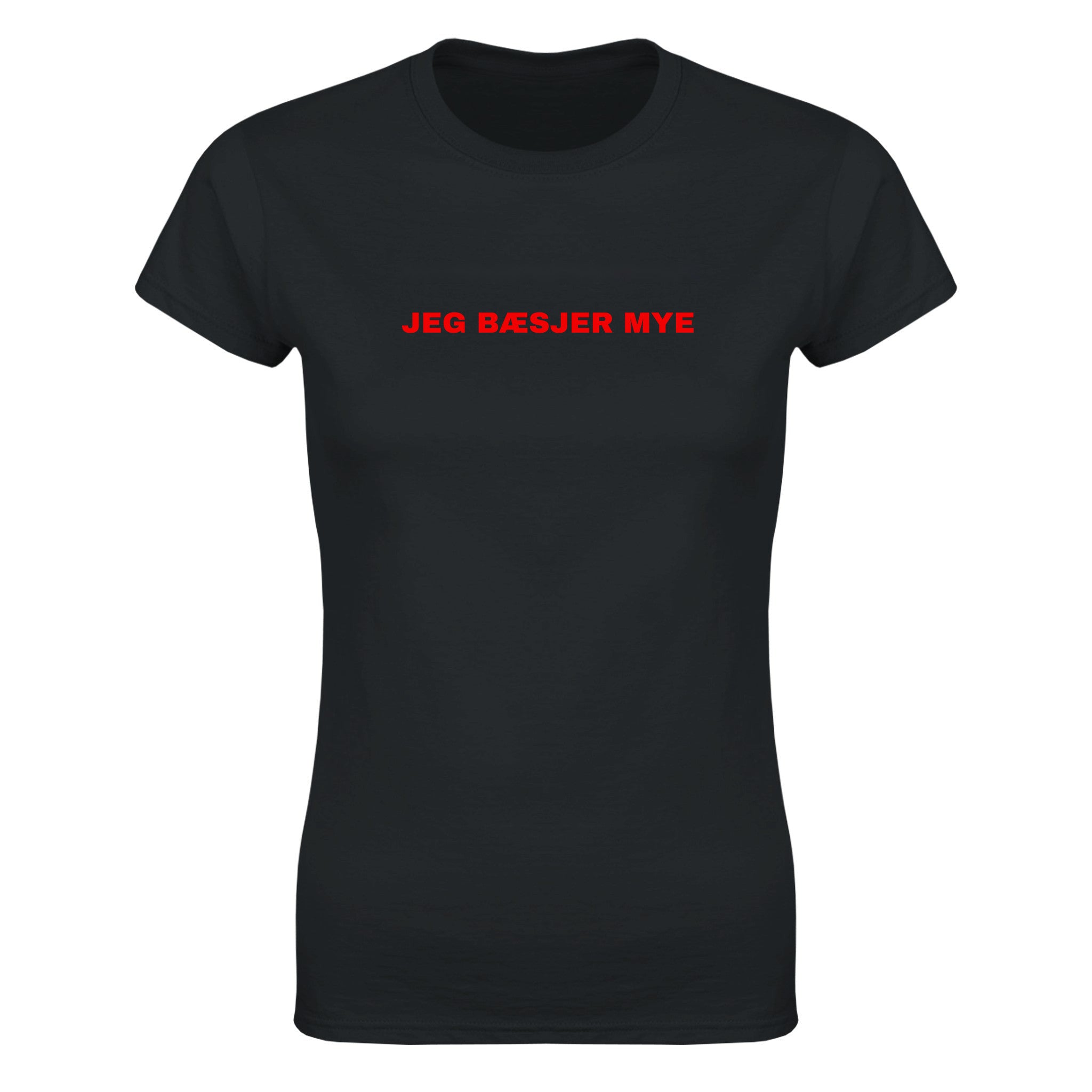 Jeg bæsjer mye - Dame t-skjorte – Black