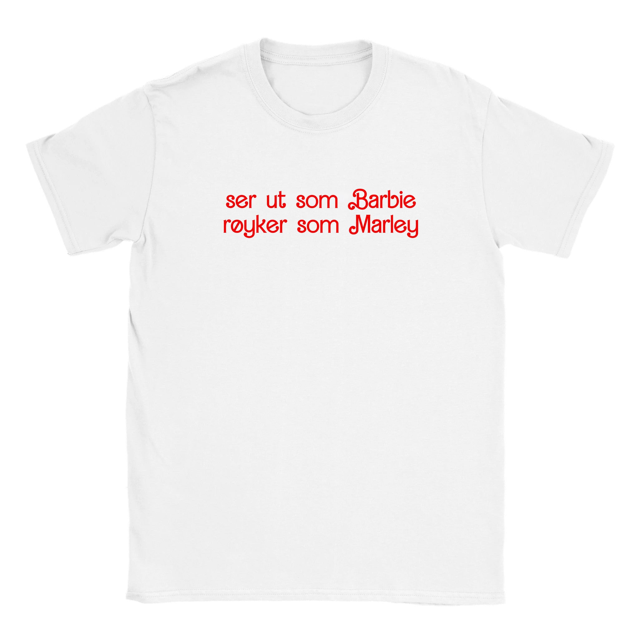 Ser ut som Barbie røyker som Marley - Baby tee – White