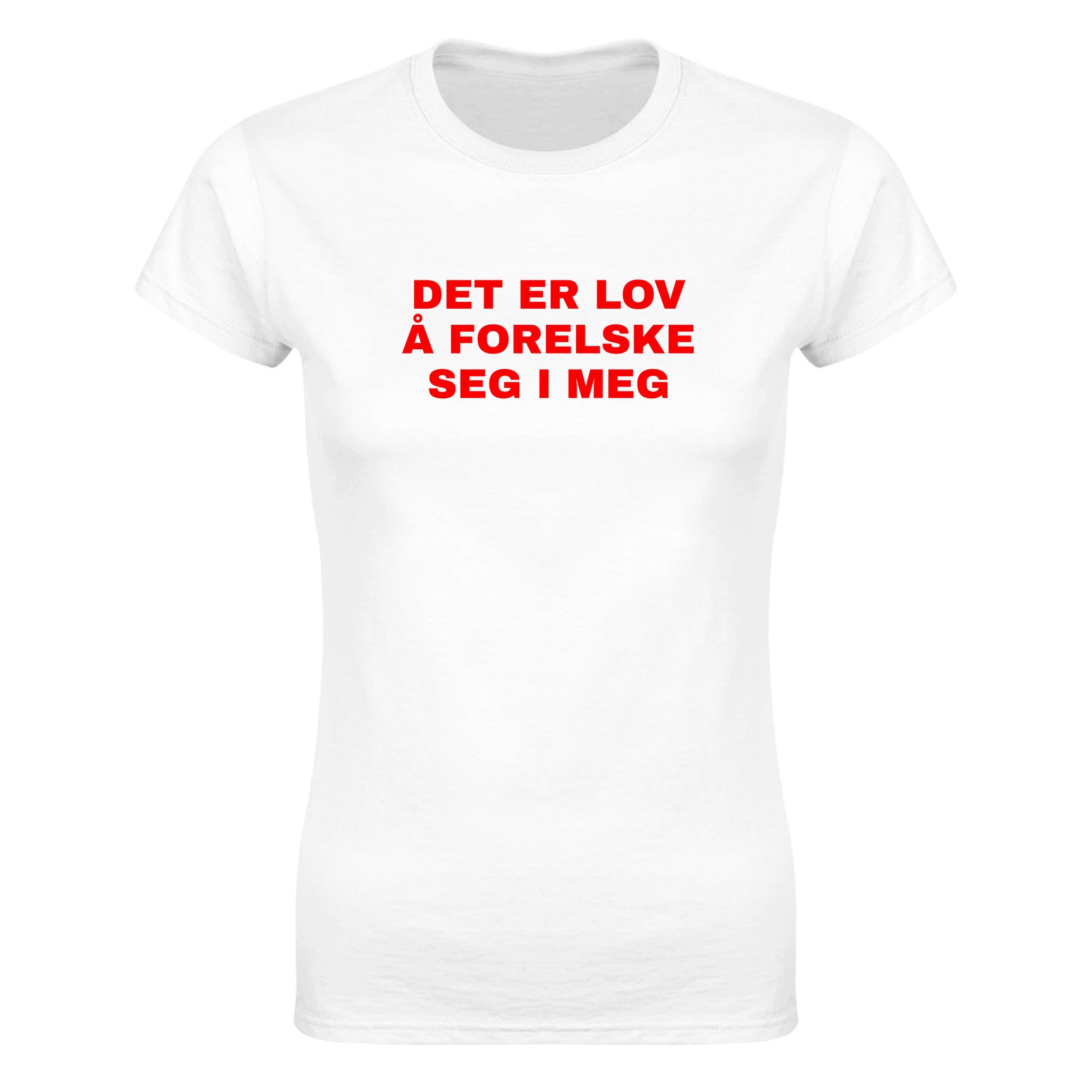 Det er lov å forelske seg i meg - Dame t-skjorte – White