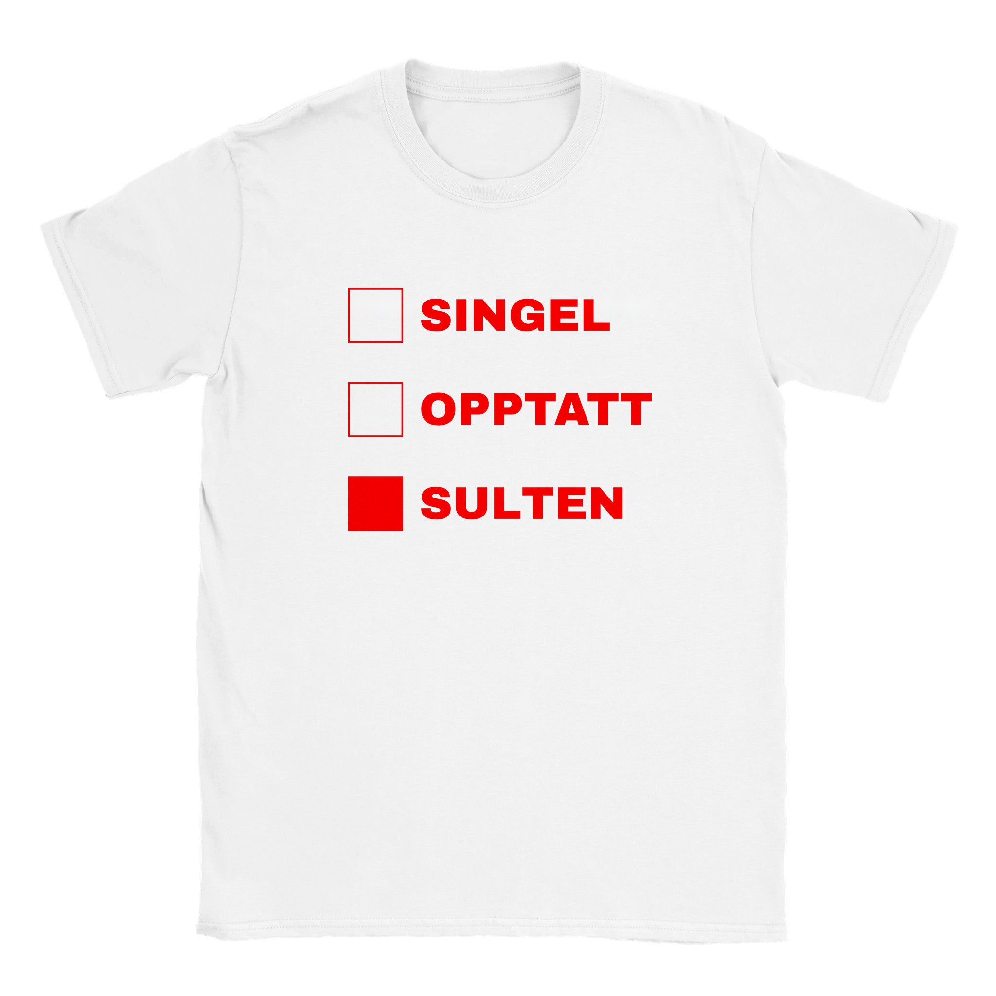 Singel opptatt sulten - Baby tee – White