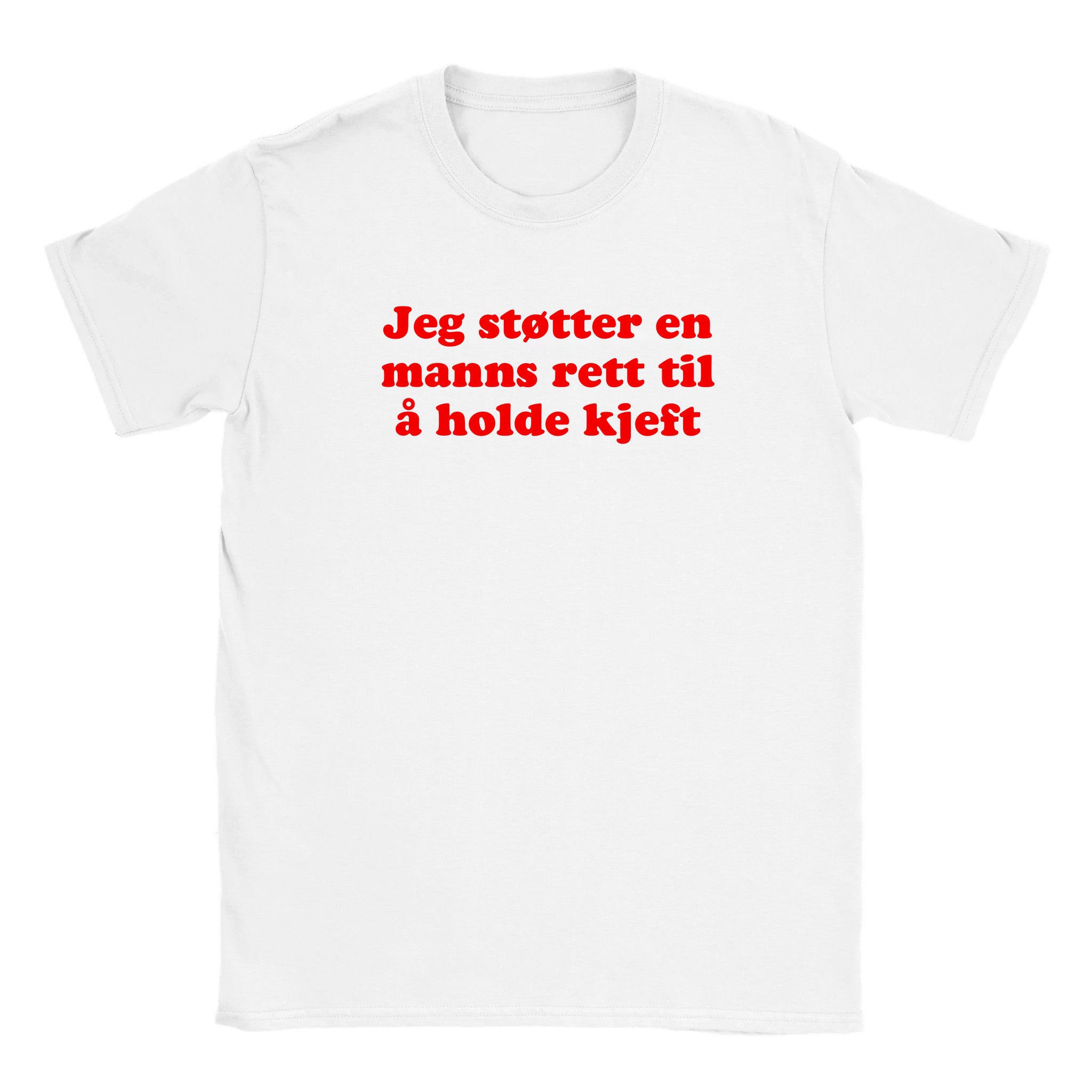 Jeg støtter en manns rett til å holde kjeft (design 2) - Baby tee – White