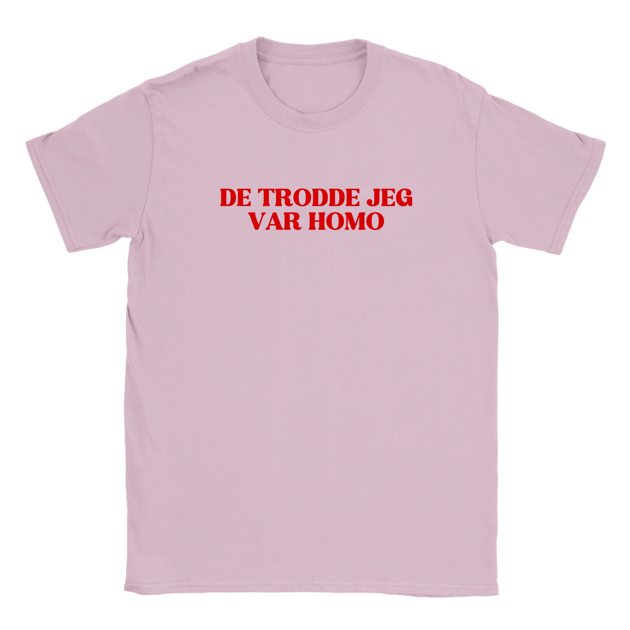 De trodde jeg var homo - Baby tee – Light Pink