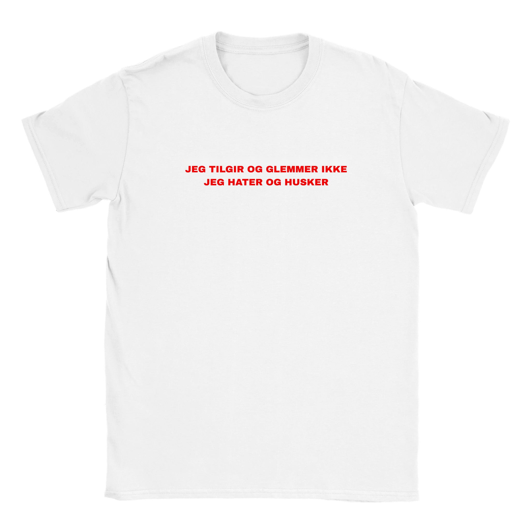 Jeg tilgir og glemmer ikke jeg hater og husker - Baby tee – White