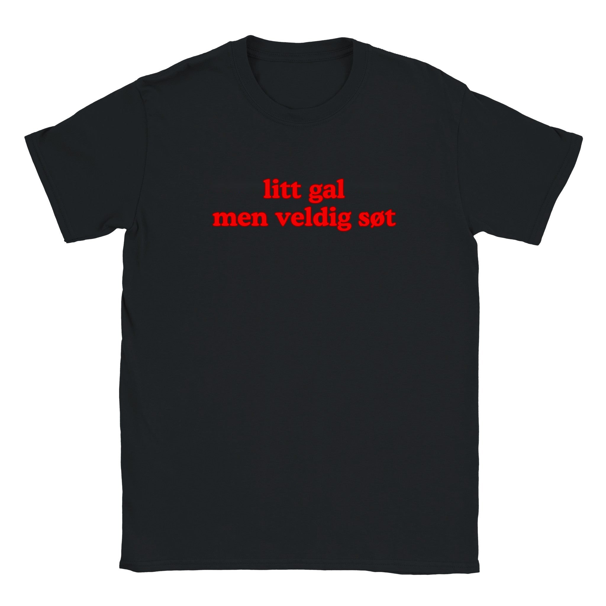Litt gal men veldig søt - Baby tee – Black