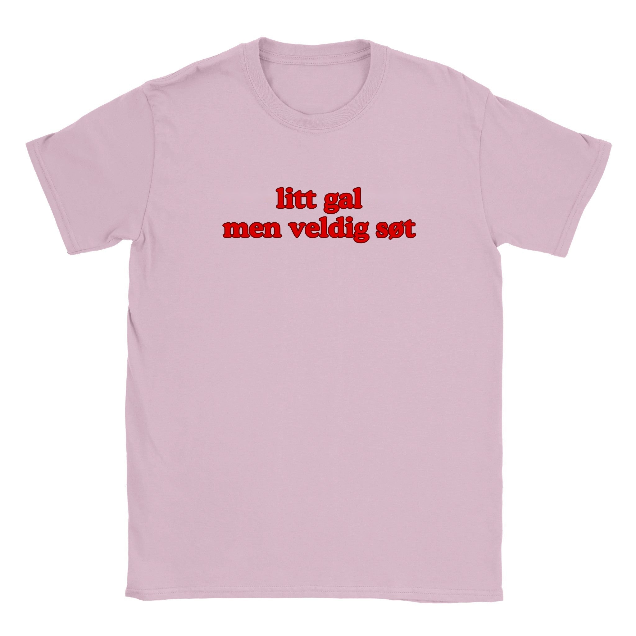 Litt gal men veldig søt - Baby tee – Light Pink