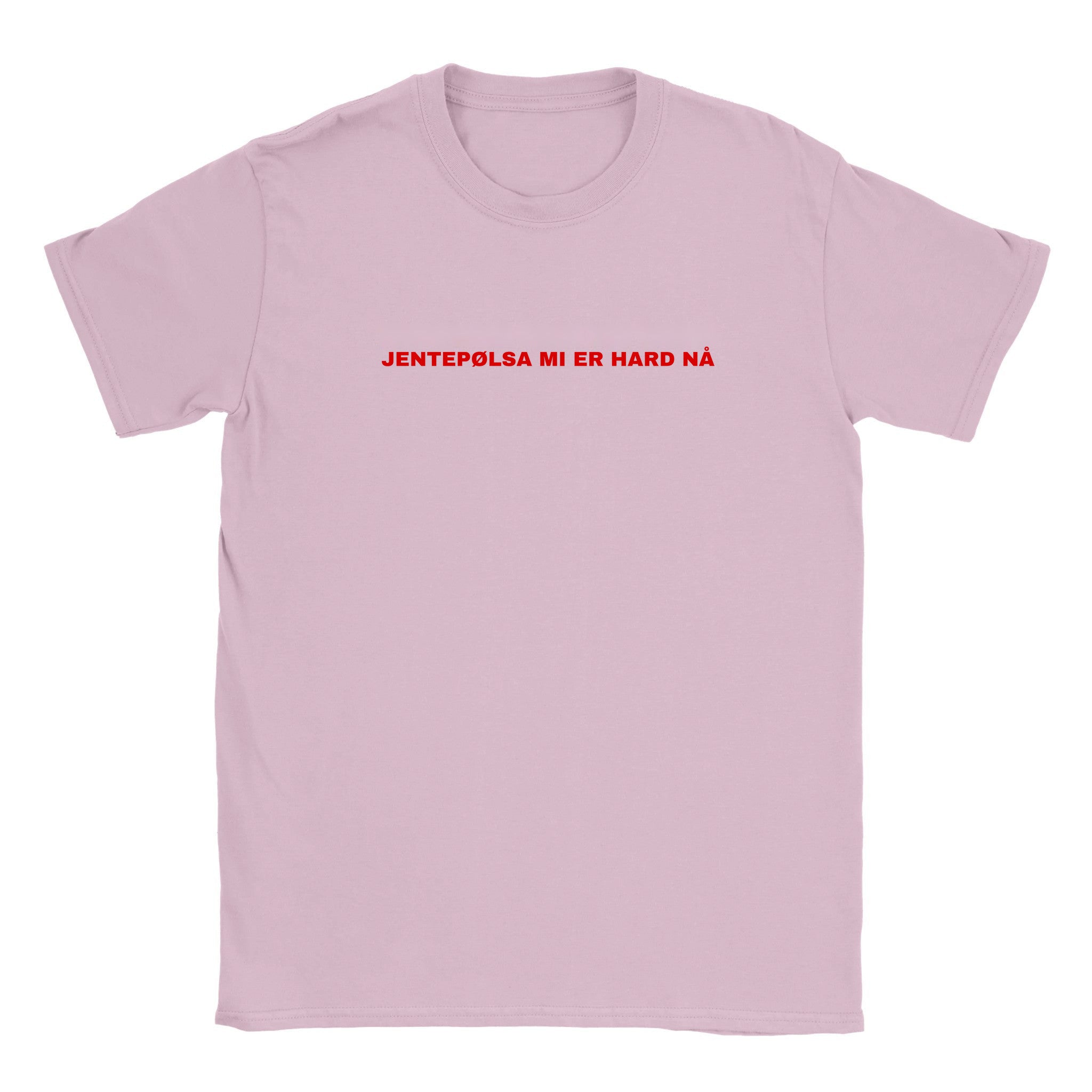 Jentepølsa mi er hard nå - Baby tee – Light Pink