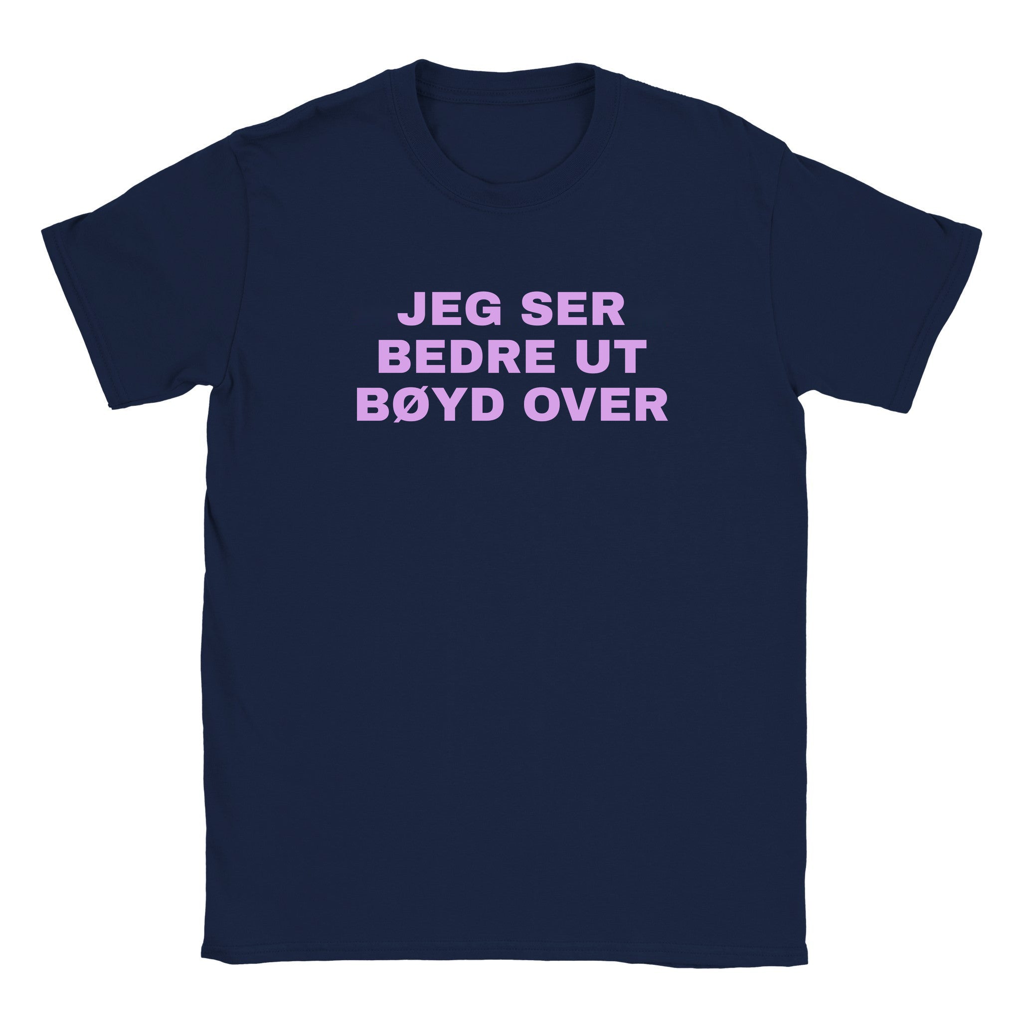 Jeg ser bedre ut bøyd over - Baby tee – Navy