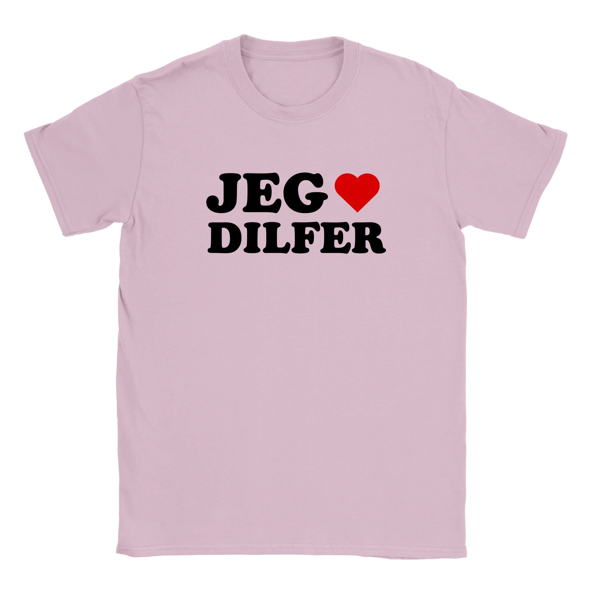 Jeg elsker DILFER - Baby tee – Light Pink