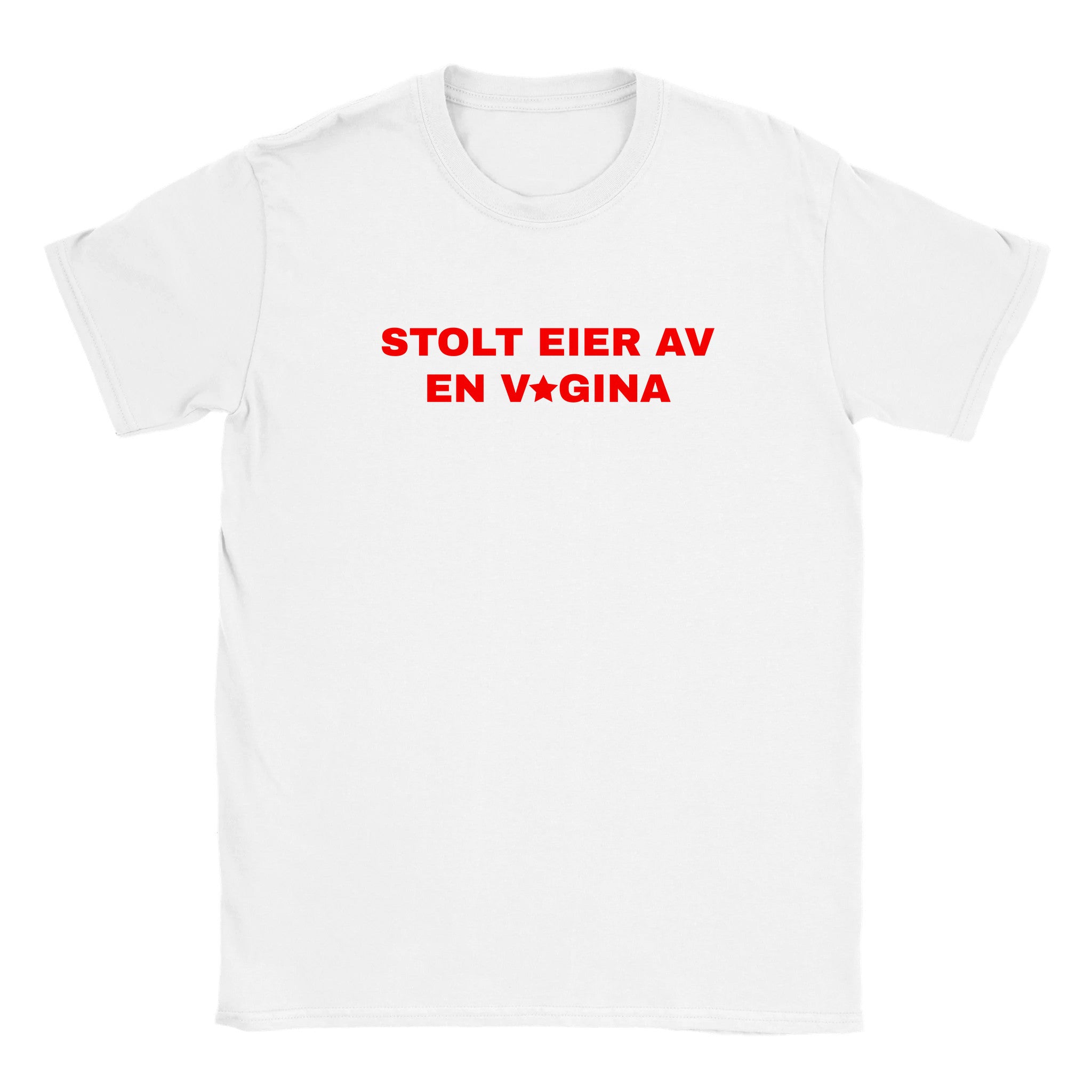 Stolt eier av en v gina - Baby tee – White