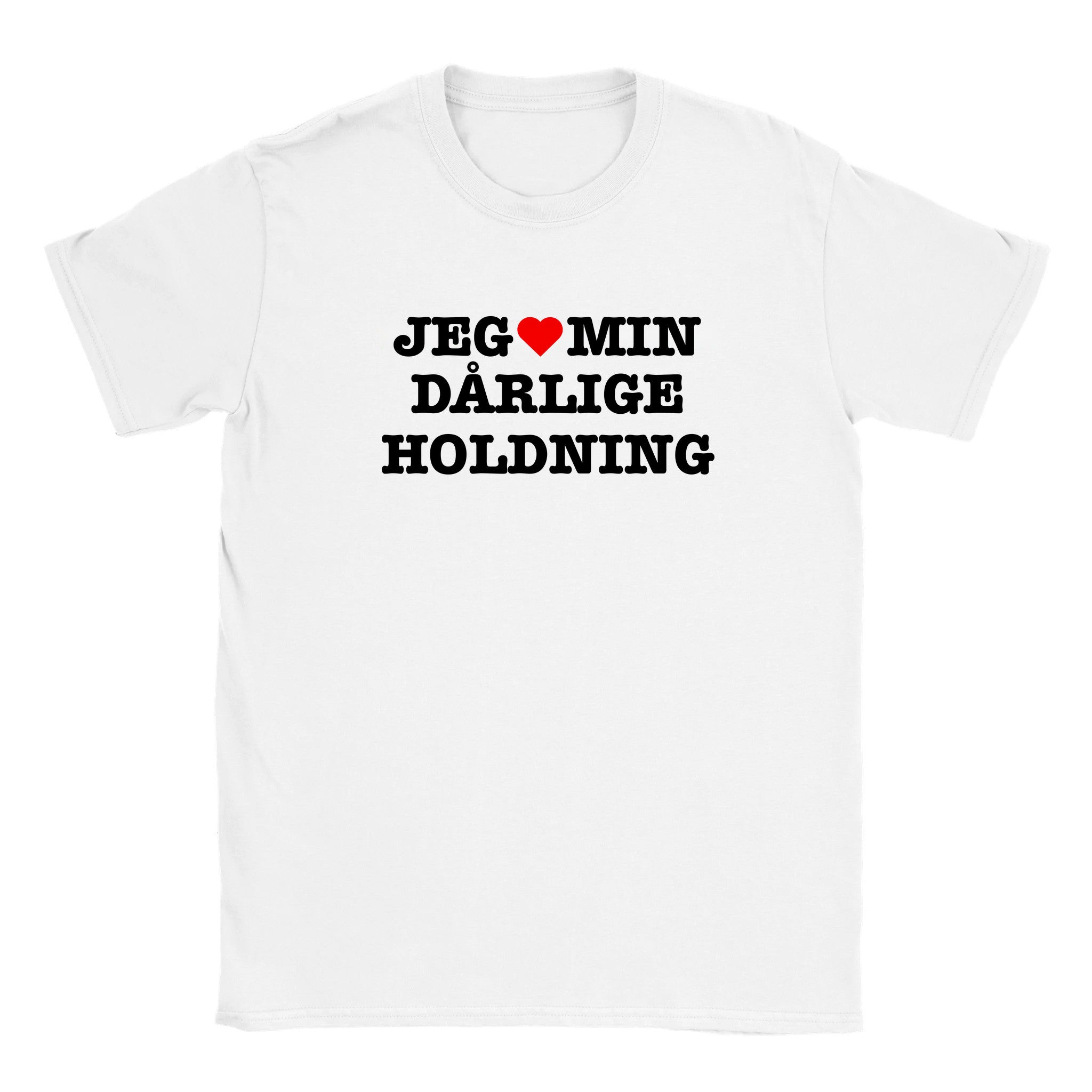 Jeg elsker min dårlige holdning - Baby tee – White