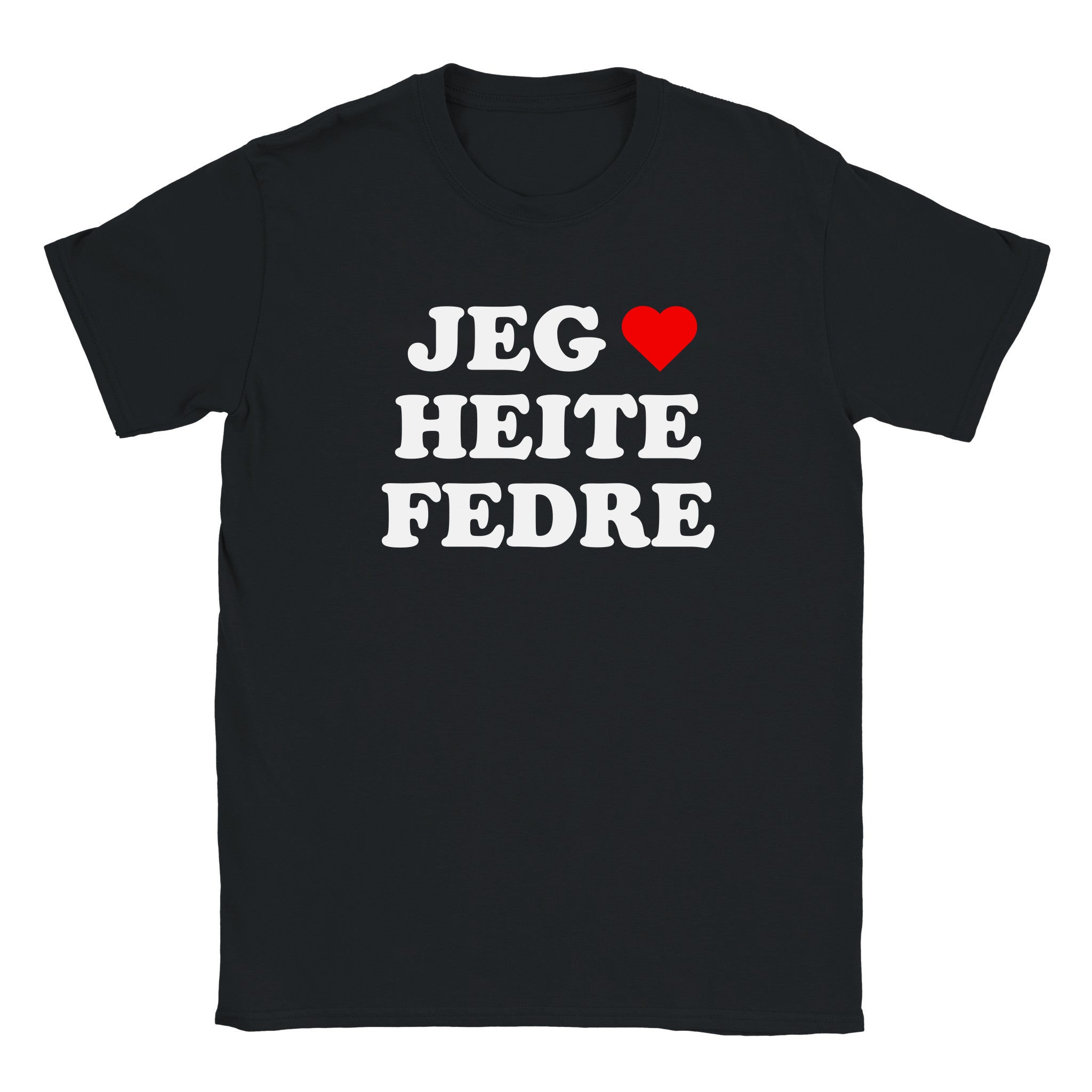 Jeg elsker heite fedre - Baby tee – Black