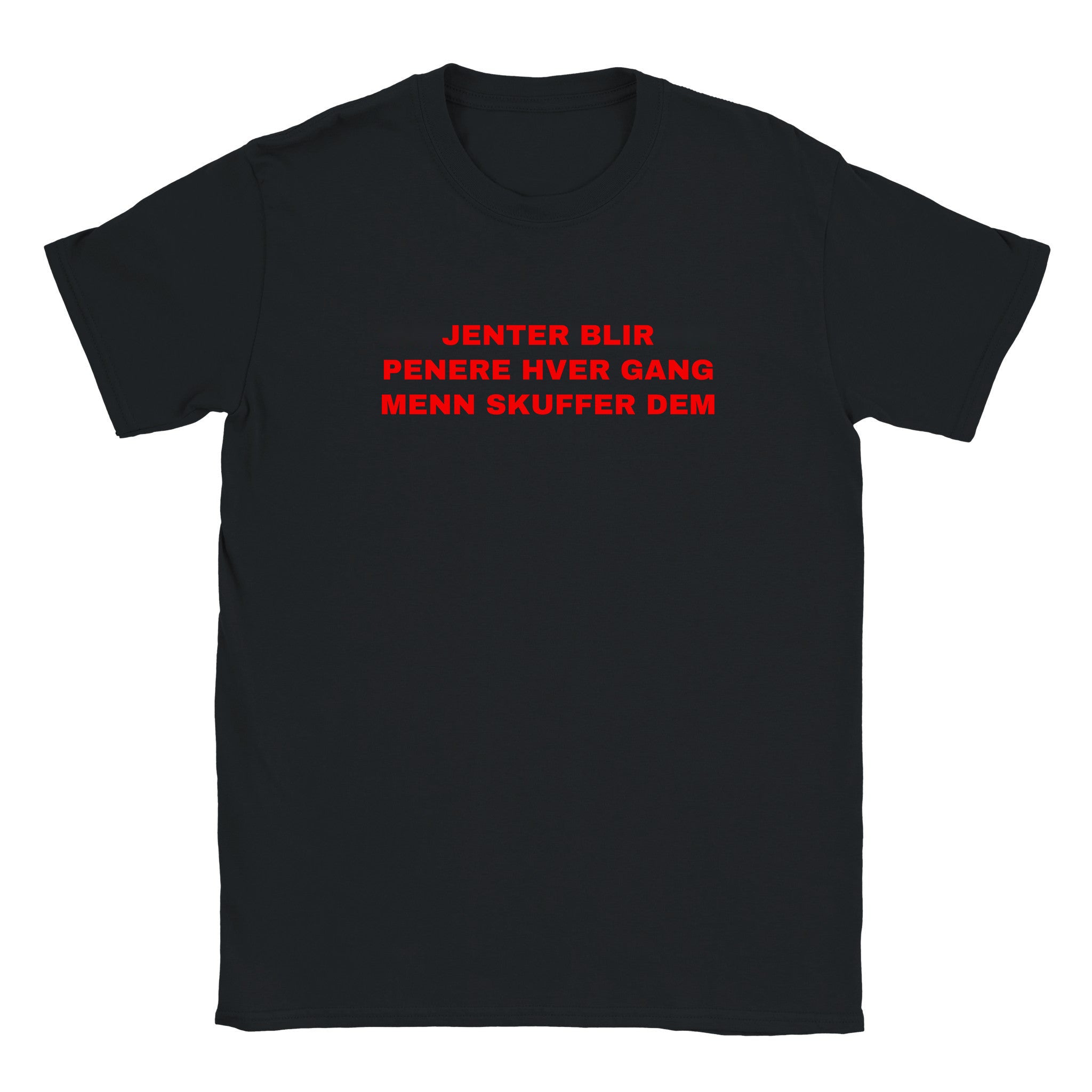 Jenter blir penere hver gang menn skuffer dem - Baby tee – Black