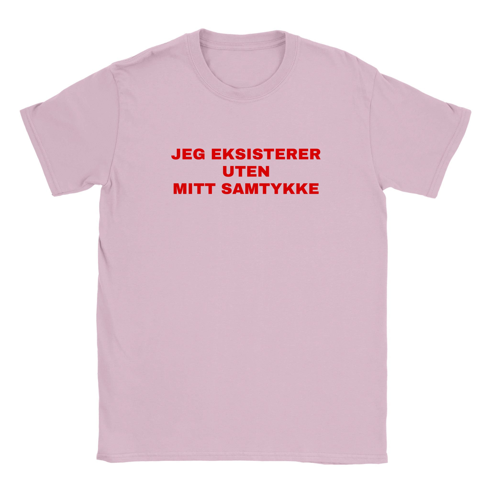 Jeg eksisterer uten mitt samtykke - Baby tee – Light Pink