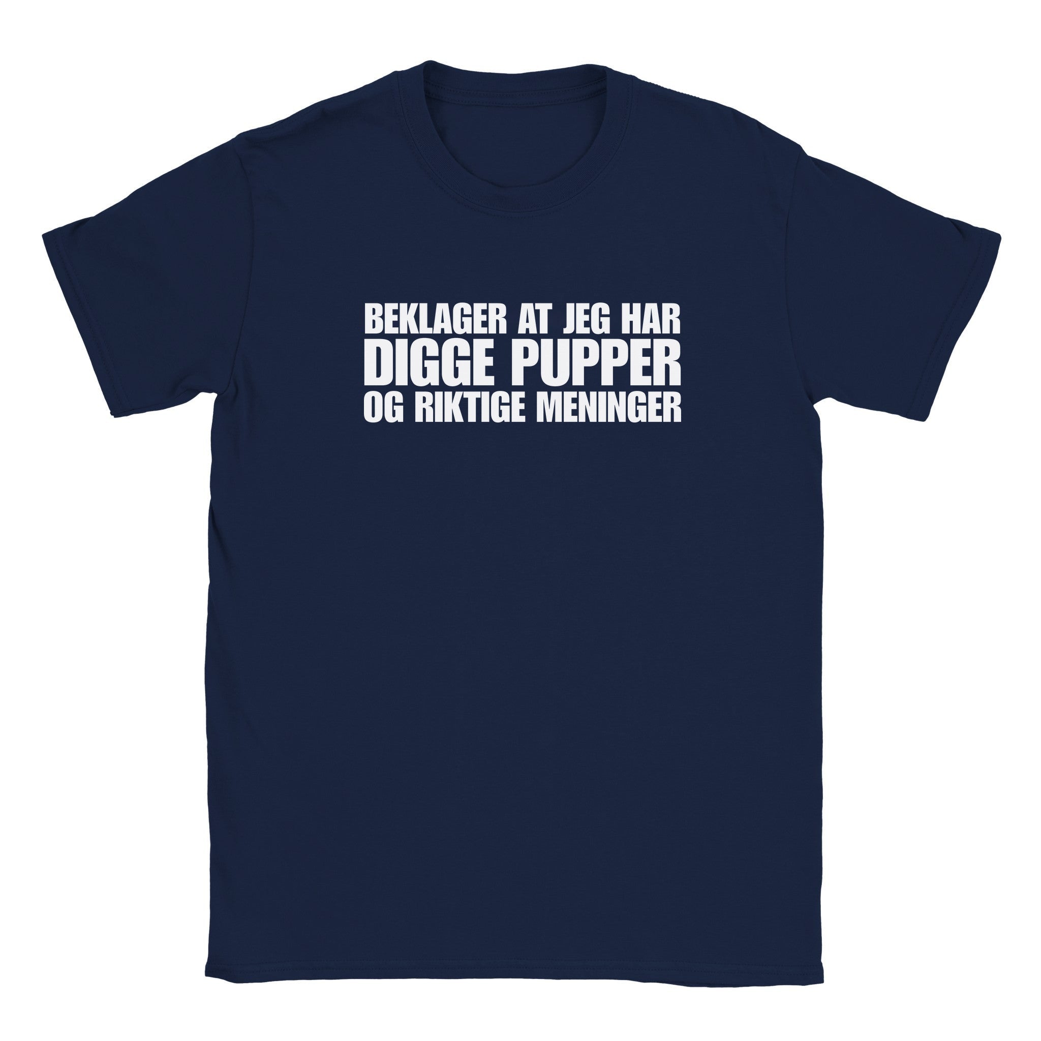 Beklager at jeg har digge pupper og riktige meninger - Baby tee – Navy