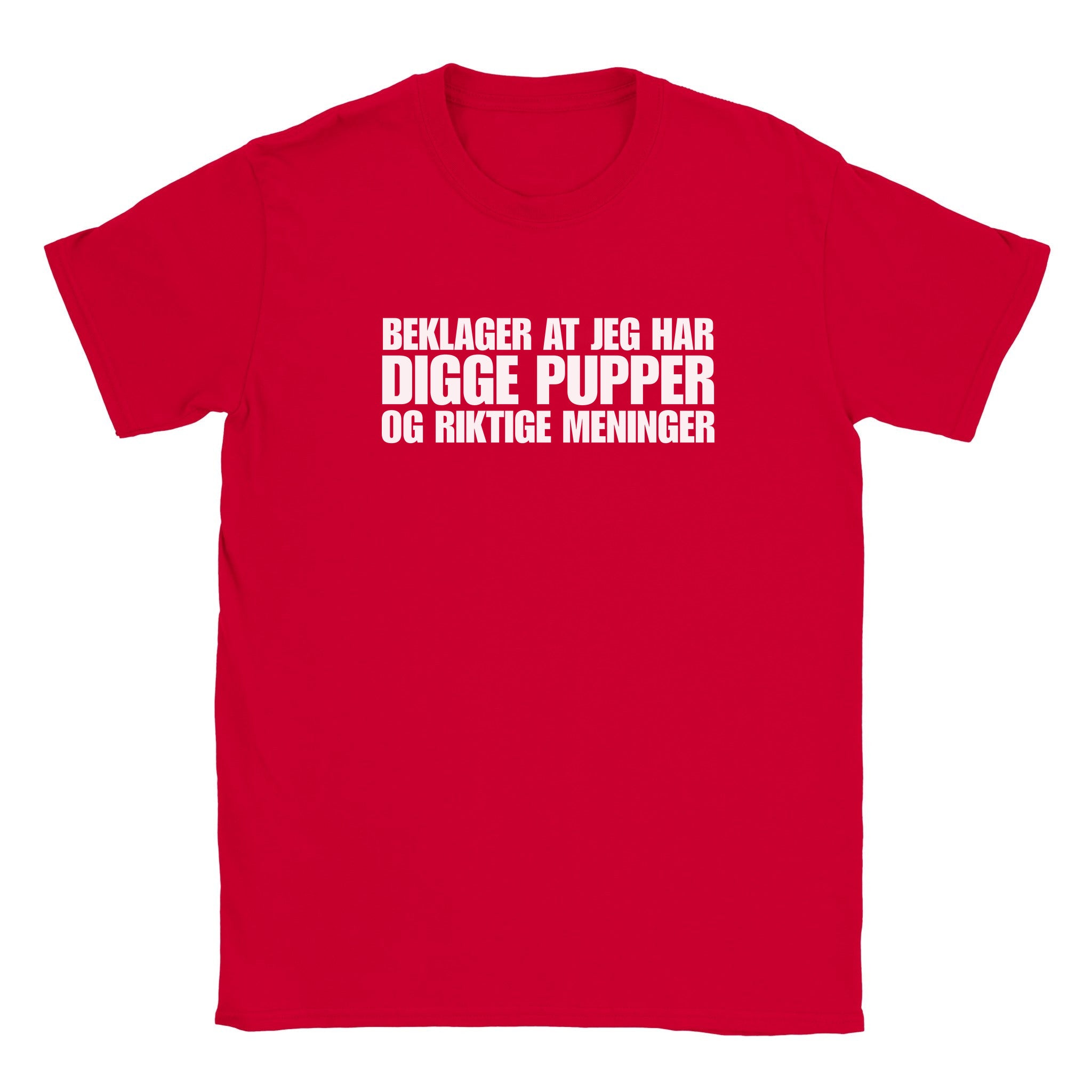 Beklager at jeg har digge pupper og riktige meninger - Baby tee – Red