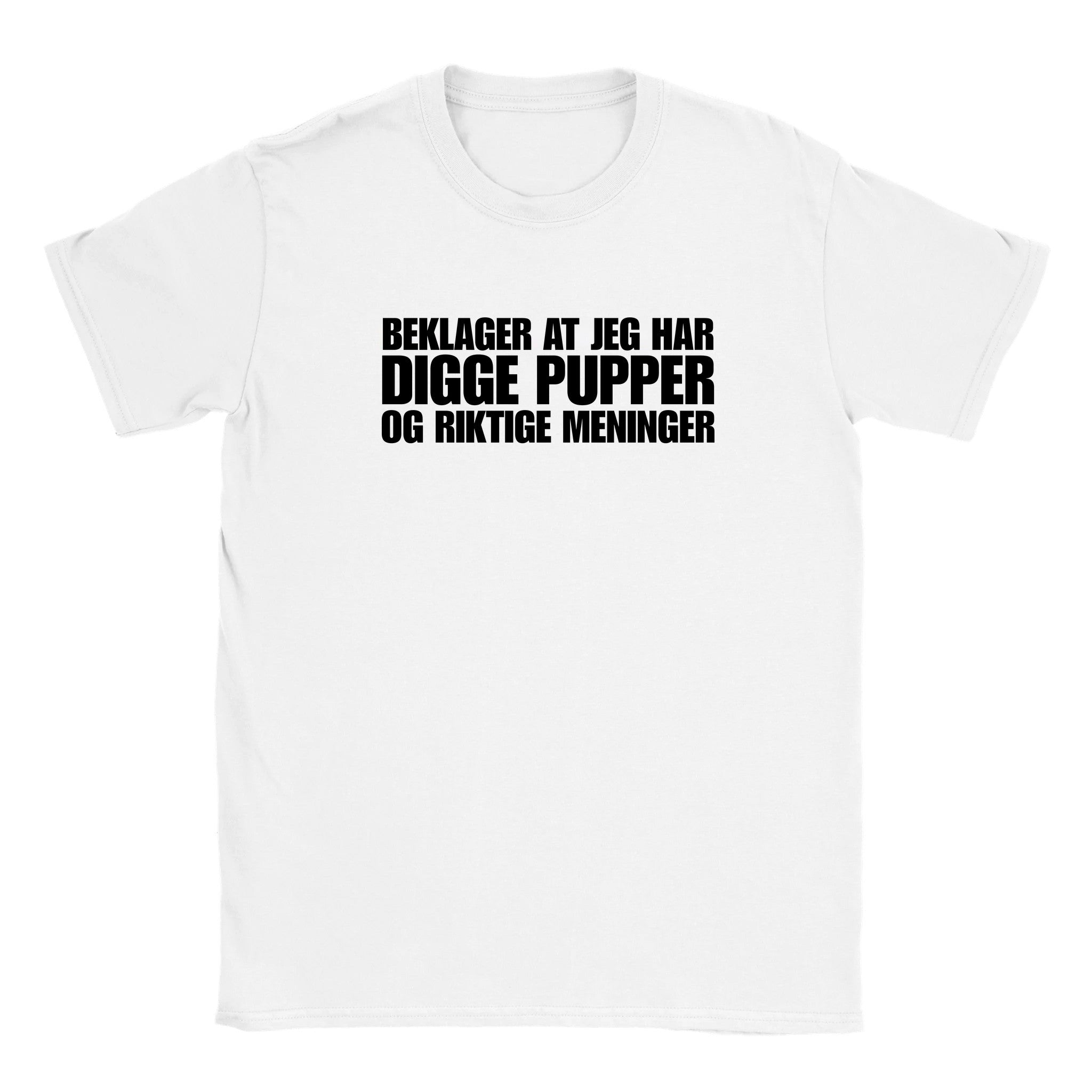 Beklager at jeg har digge pupper og riktige meninger - Baby tee – White