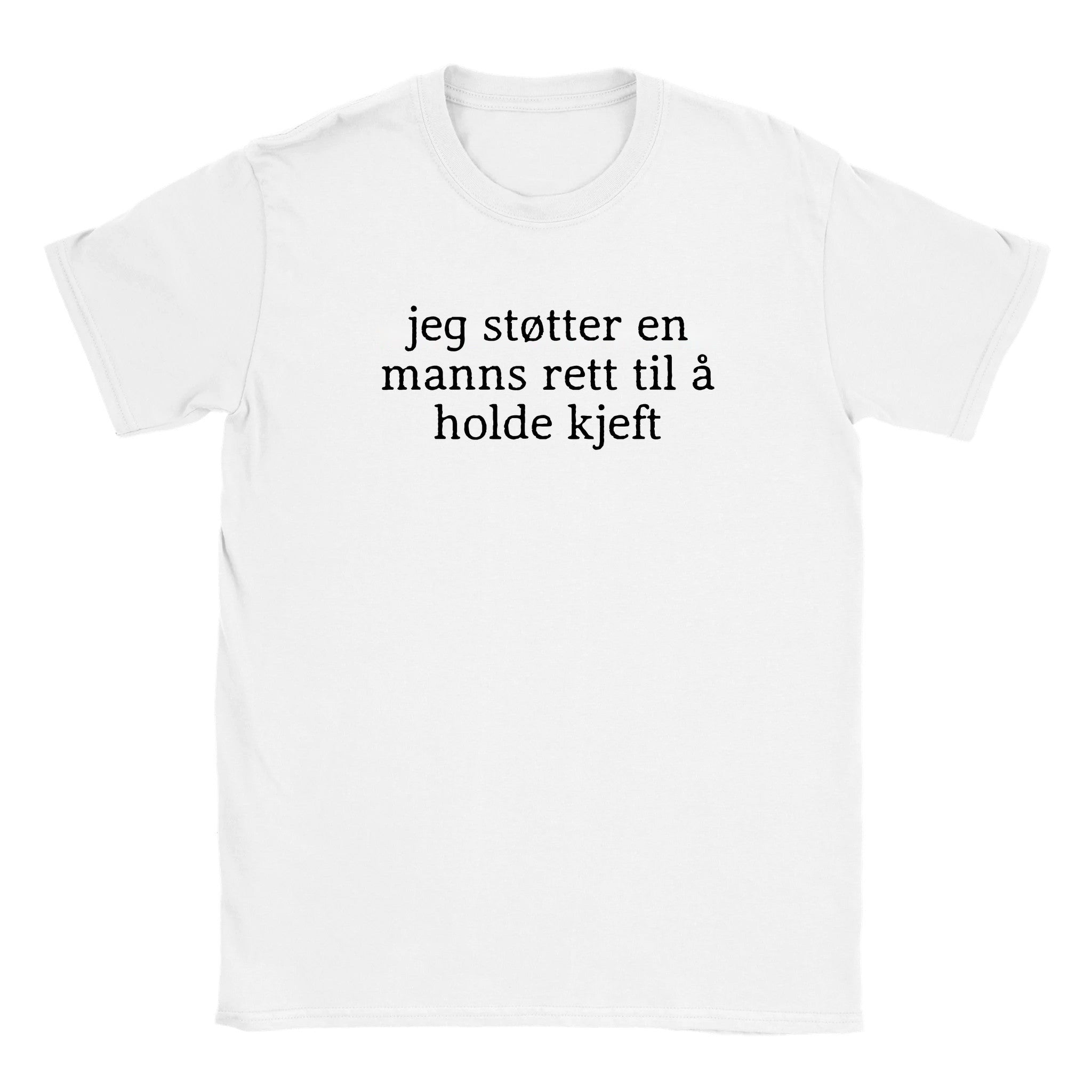 Jeg støtter en manns rett til å holde kjeft - Baby tee – White