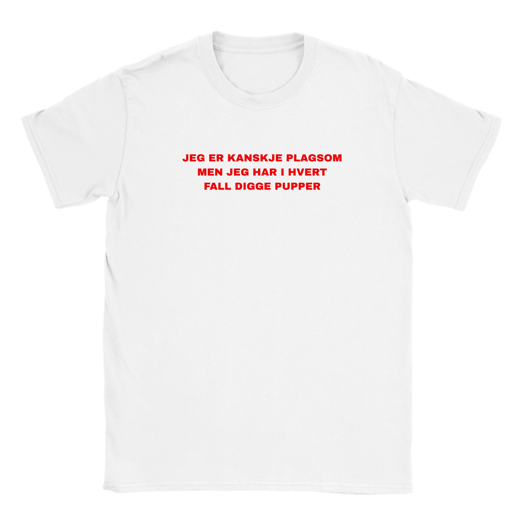 Jeg er kanskje plagsom men jeg har i hvert fall digge pupper - Baby tee – White