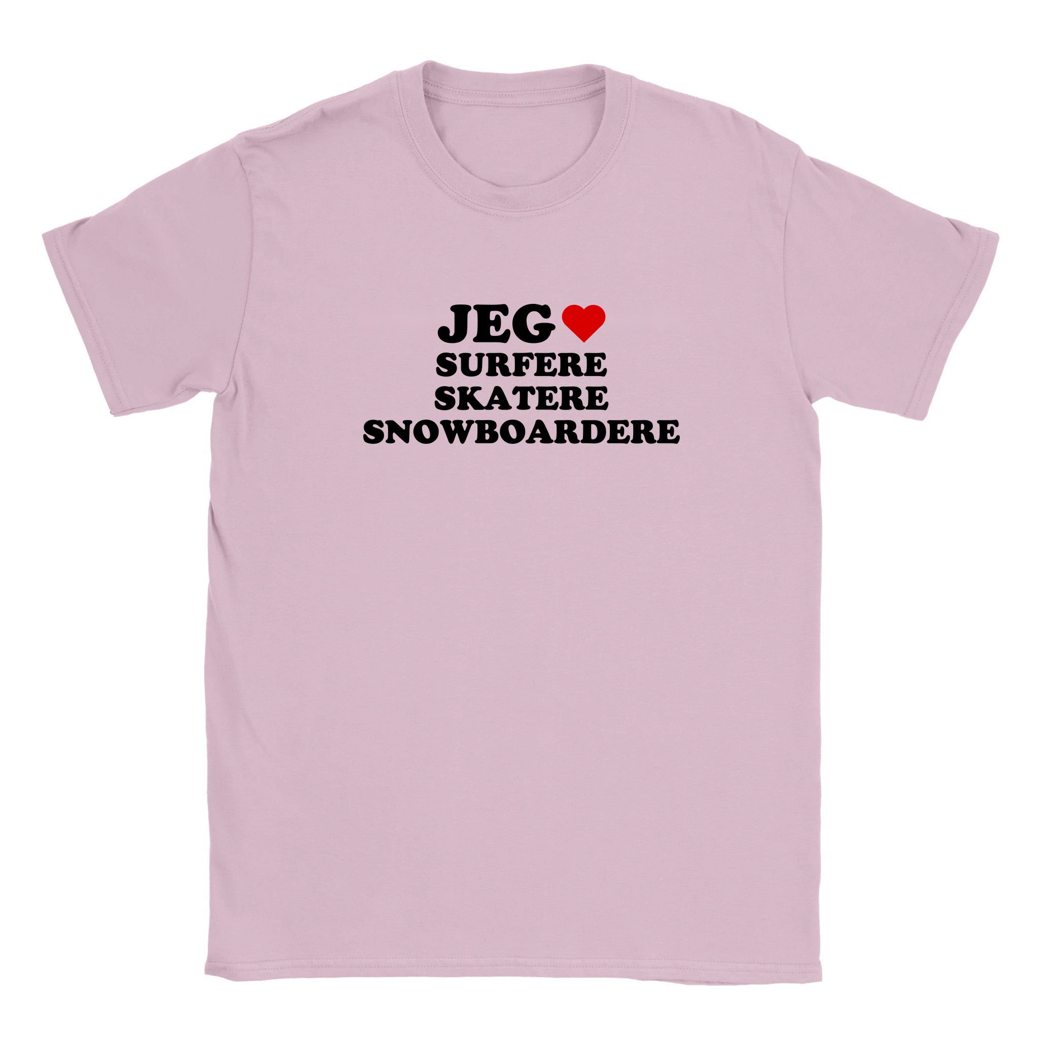 Jeg elsker surfere skatere snowboardere - Baby tee – Light Pink