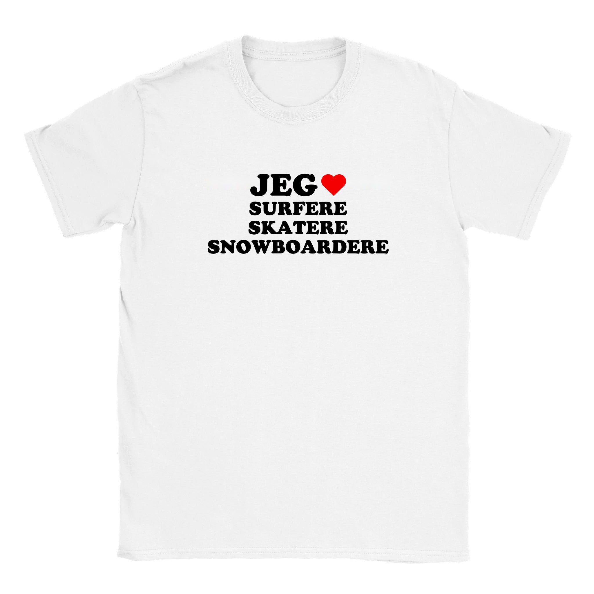Jeg elsker surfere skatere snowboardere - Baby tee – White