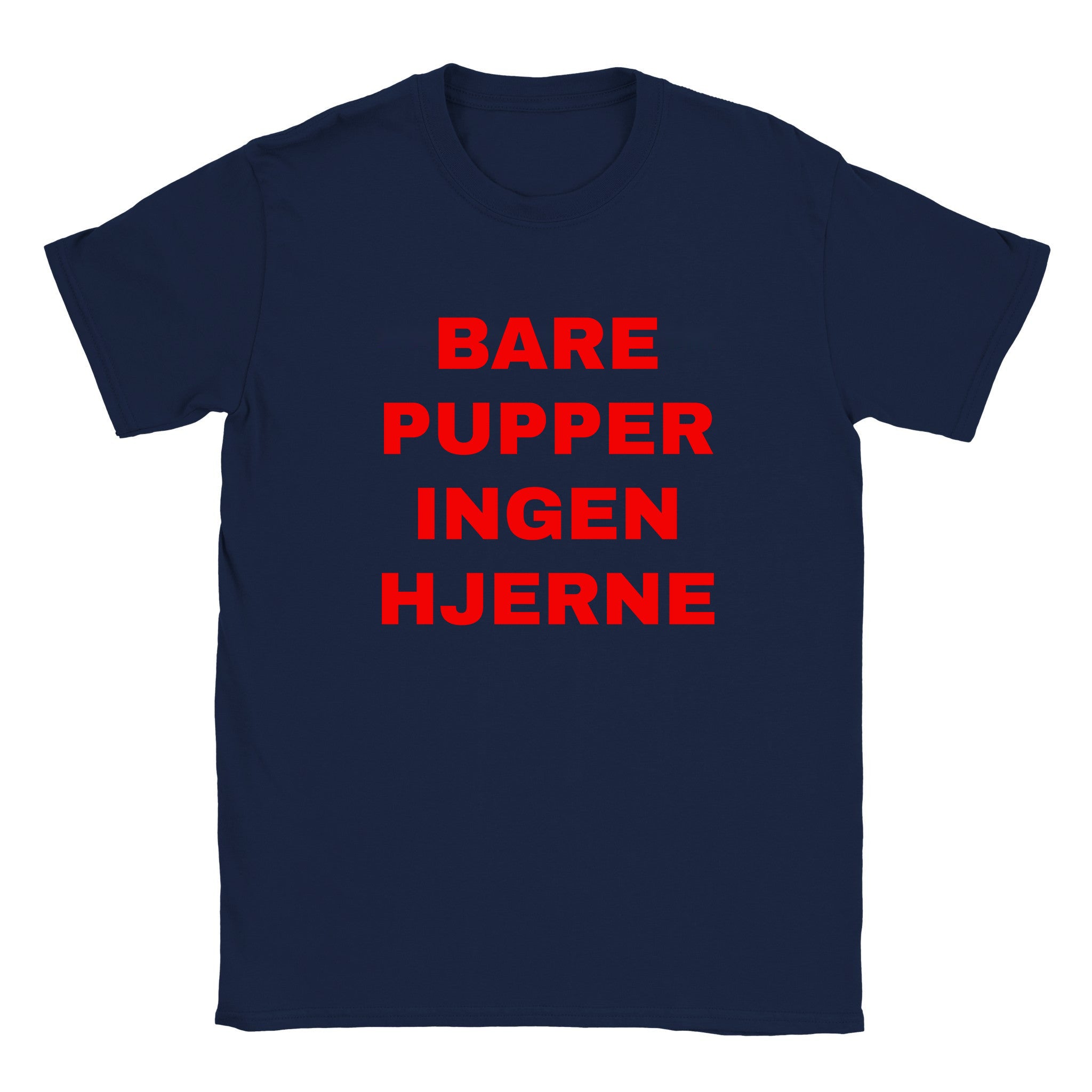 Bare pupper ingen hjerne (design 2) - Baby tee – Navy