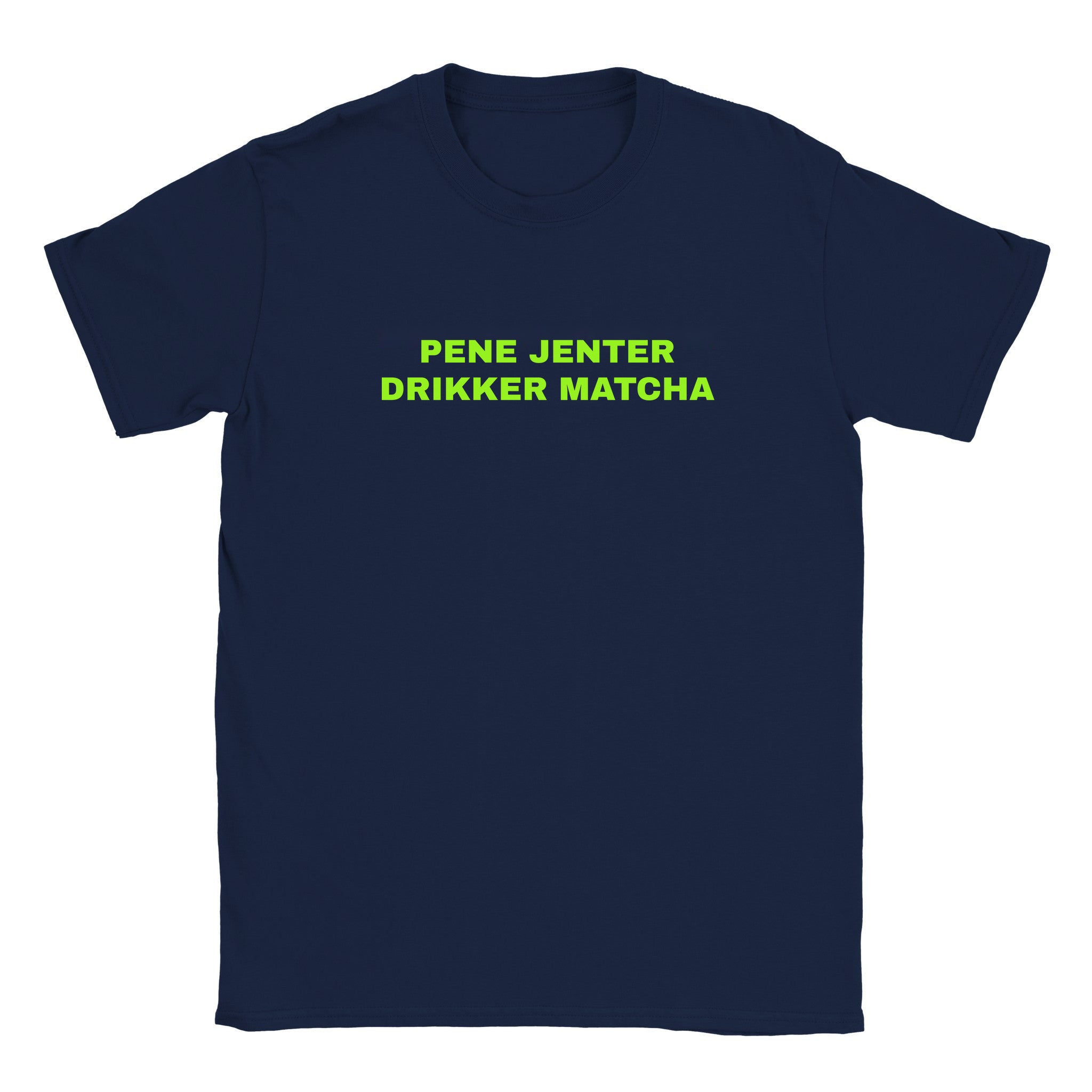 Pene jenter drikker matcha - Baby tee – Navy