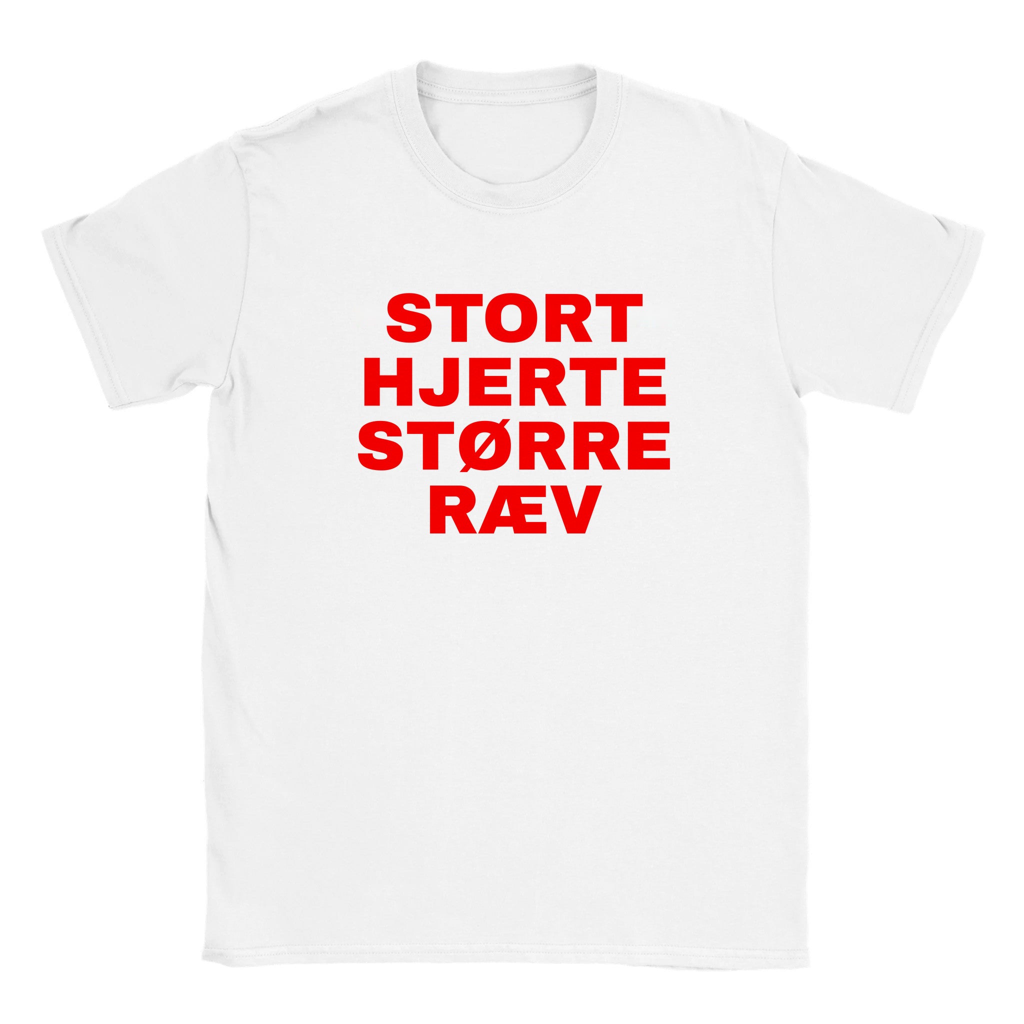 Stort hjerte større ræv - Baby tee – White