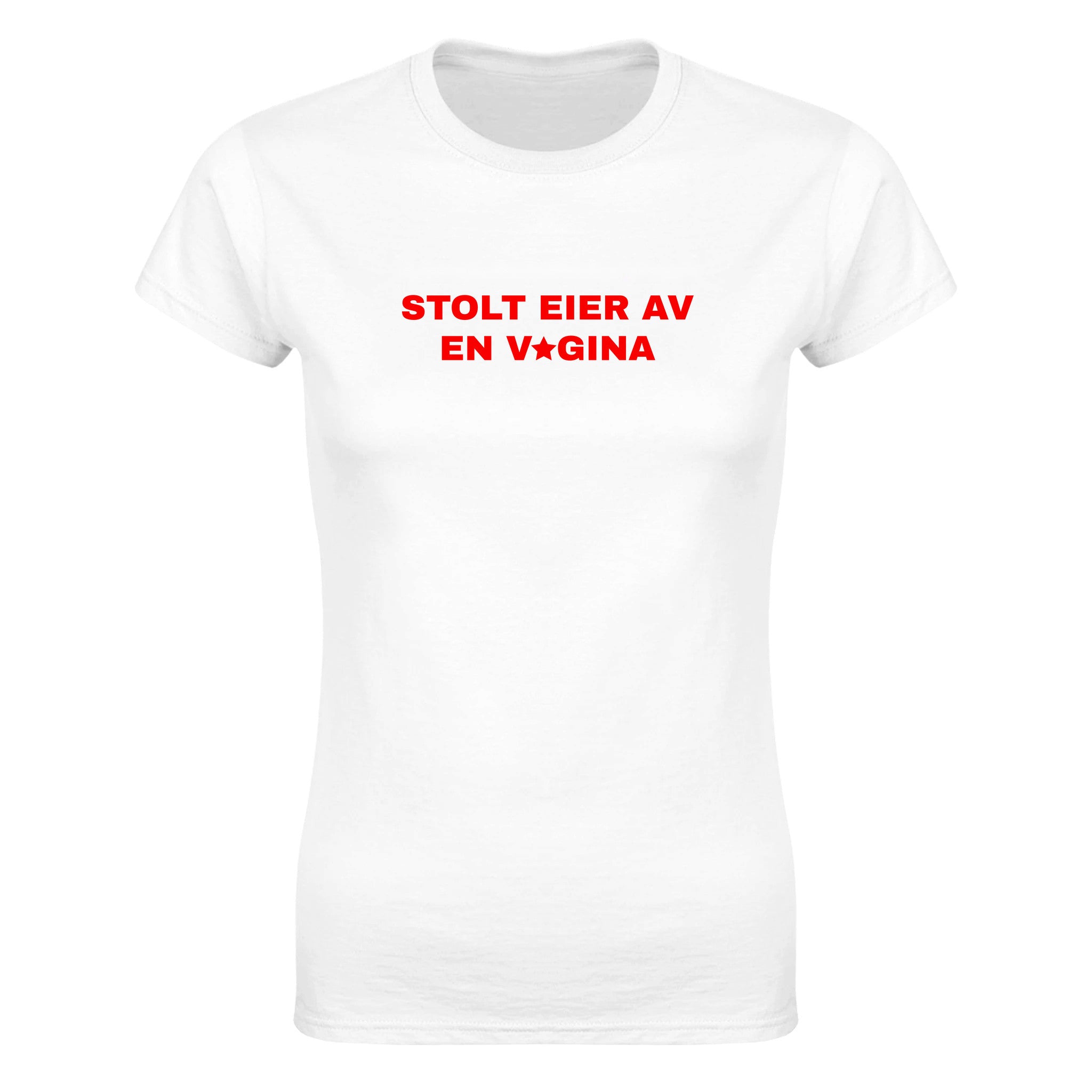 Stolt eier av en v gina - Dame t-skjorte – White
