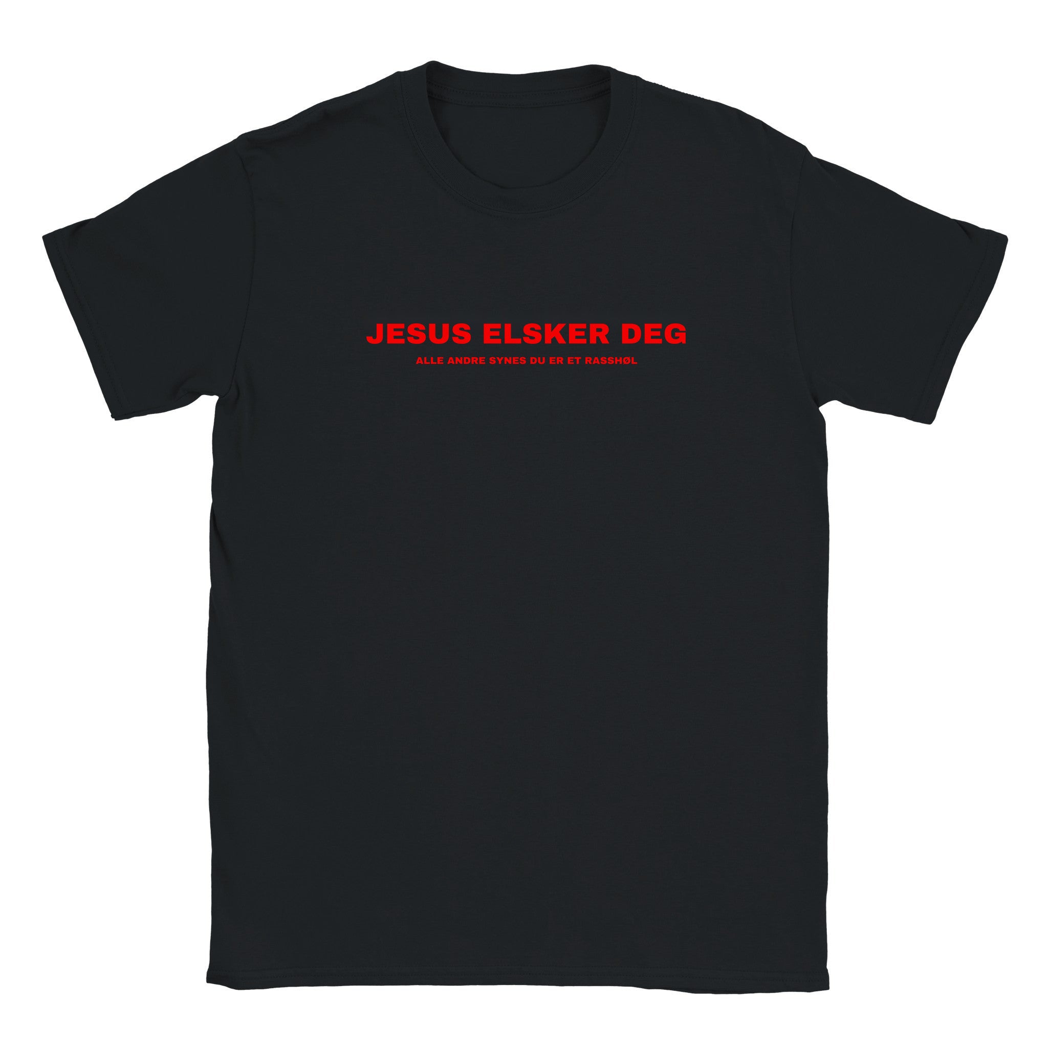 Jesus elsker deg alle andre synes du er et rasshøl - Baby tee – Black