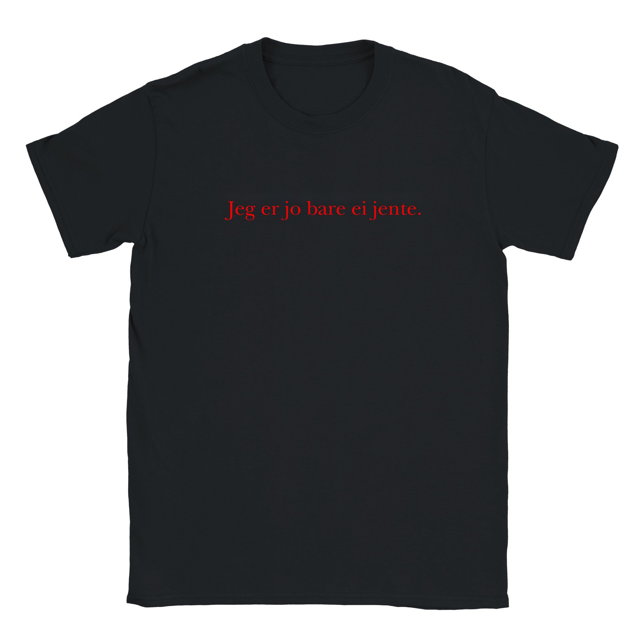 Jeg er jo bare ei jente - Baby tee – Black
