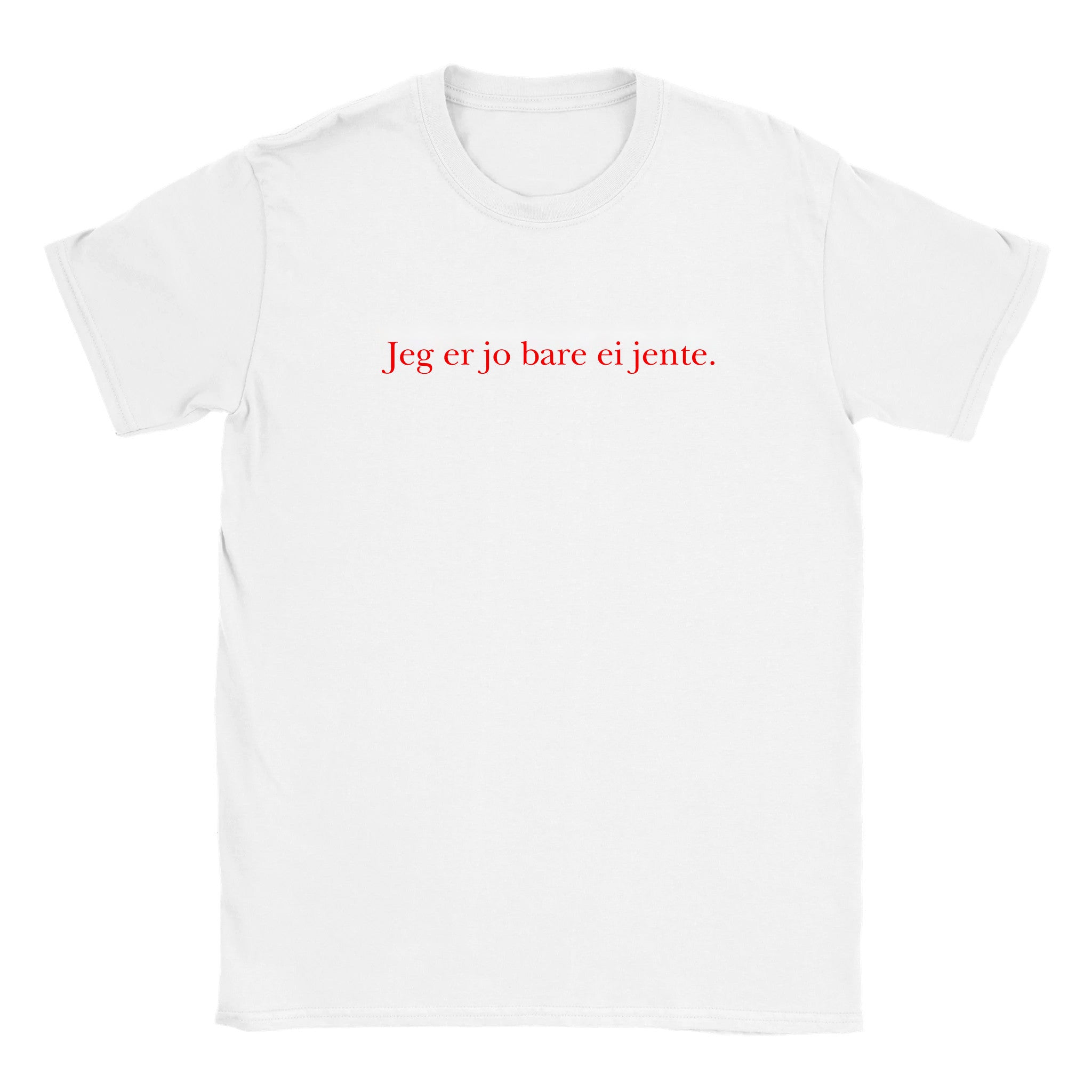 Jeg er jo bare ei jente - Baby tee – White