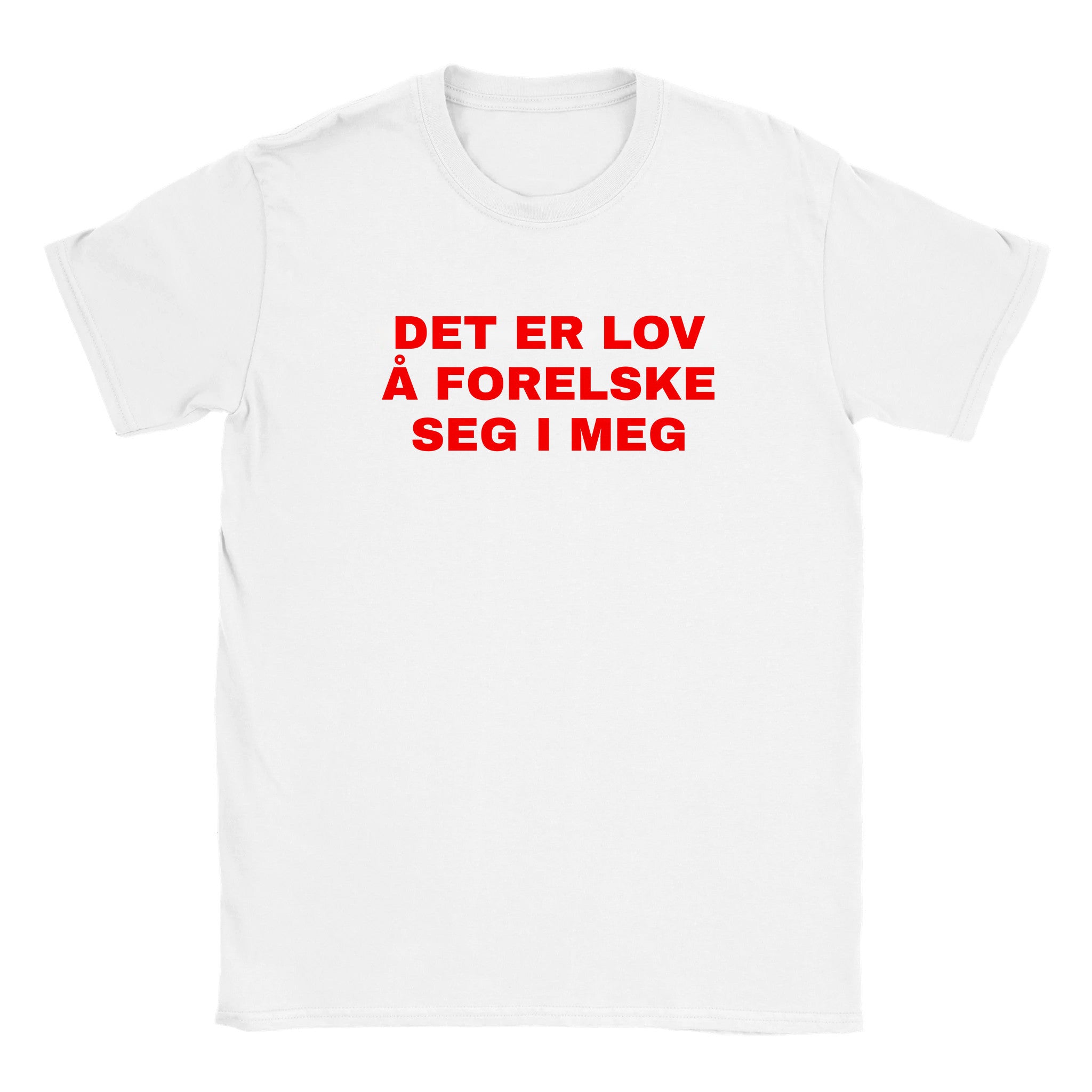 Det er lov å forelske seg i meg - Baby tee – White