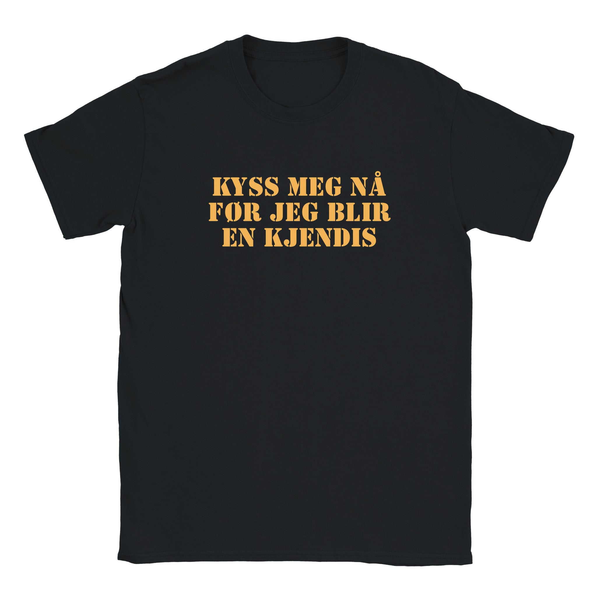 Kyss meg nå før jeg blir en kjendis - Baby tee – Black