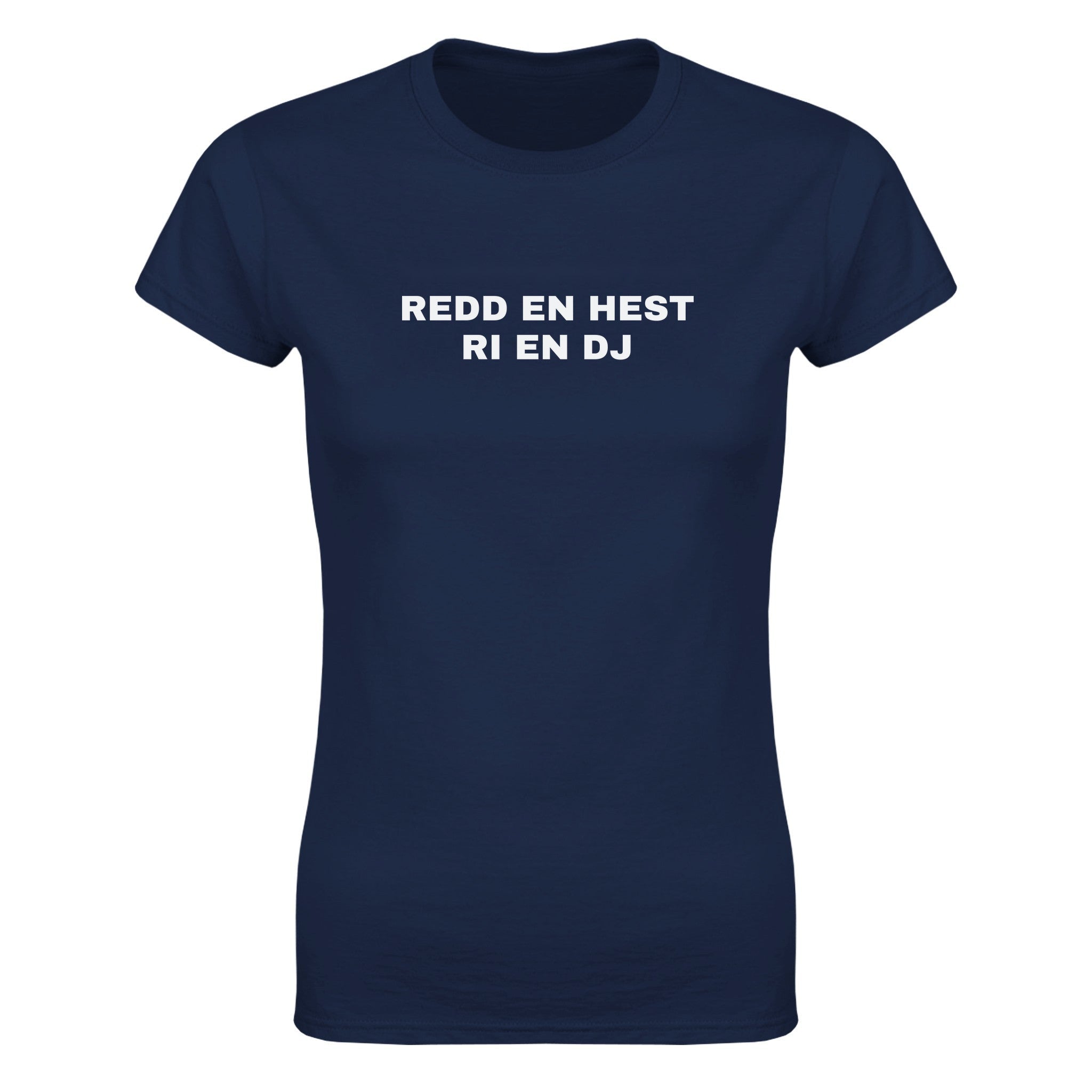 Redd en hest ri en DJ - Dame t-skjorte – Navy