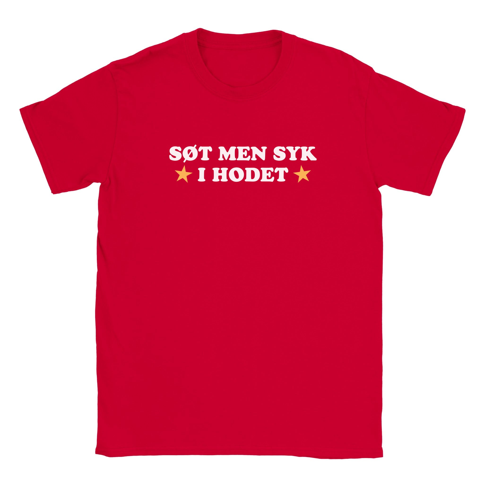 Søt men syk i hodet - Baby tee – Red
