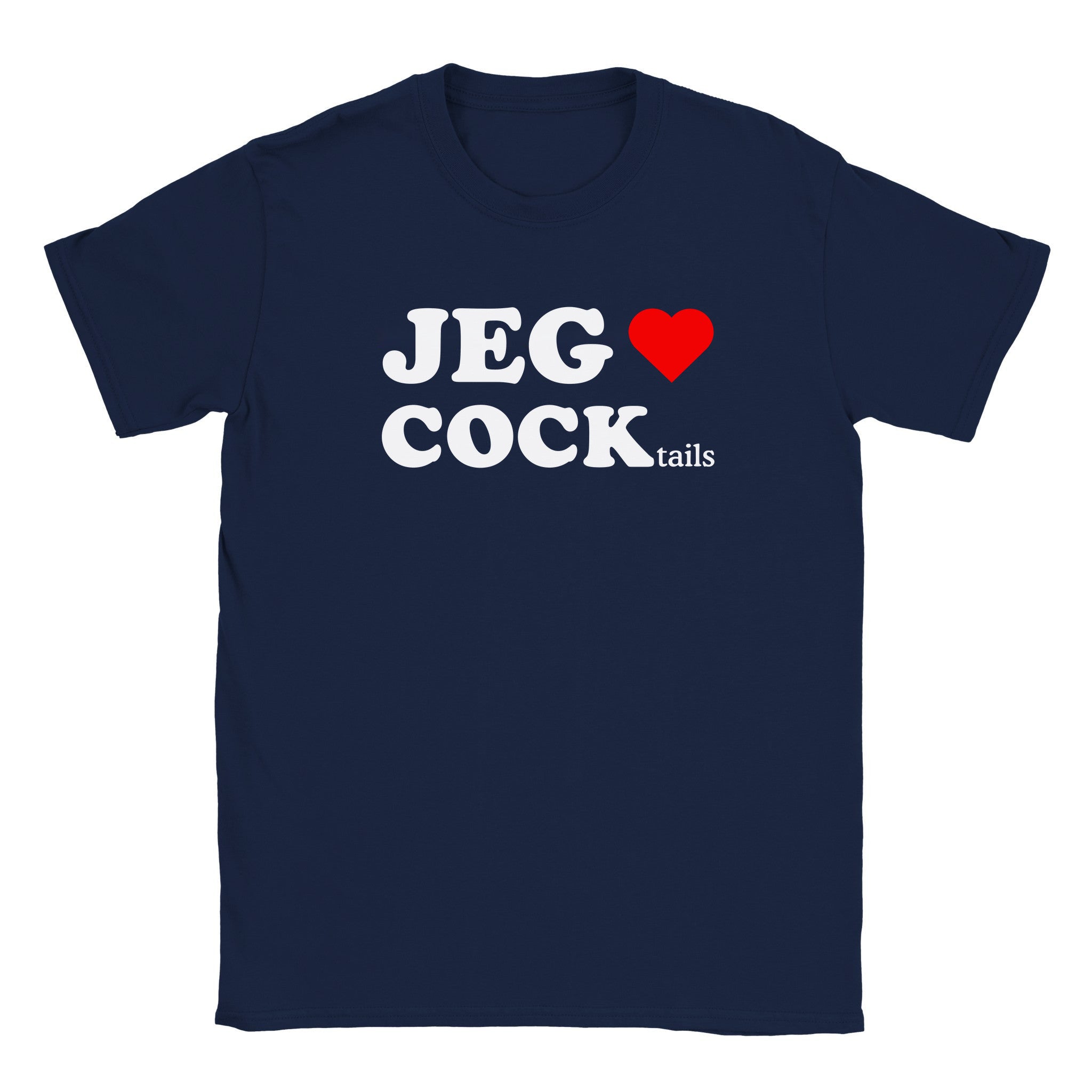 Jeg elsker cock tails - Baby tee – Navy